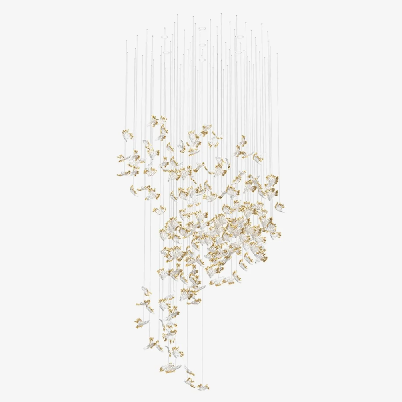 Reusable Frosted Petals Frozen Chandelier Premium Material