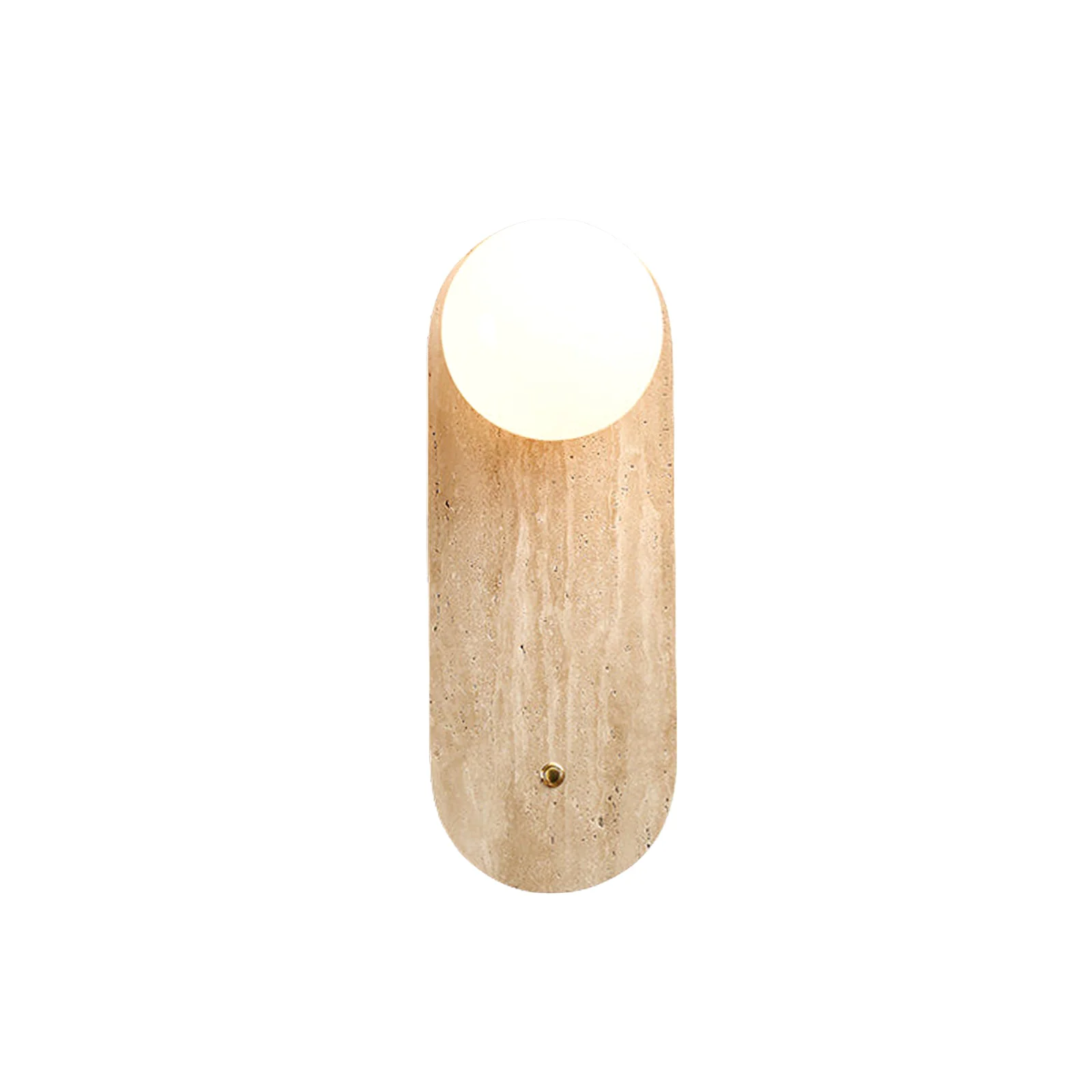 Advanced Yellow Oval Travertine Wall Sconce Refined