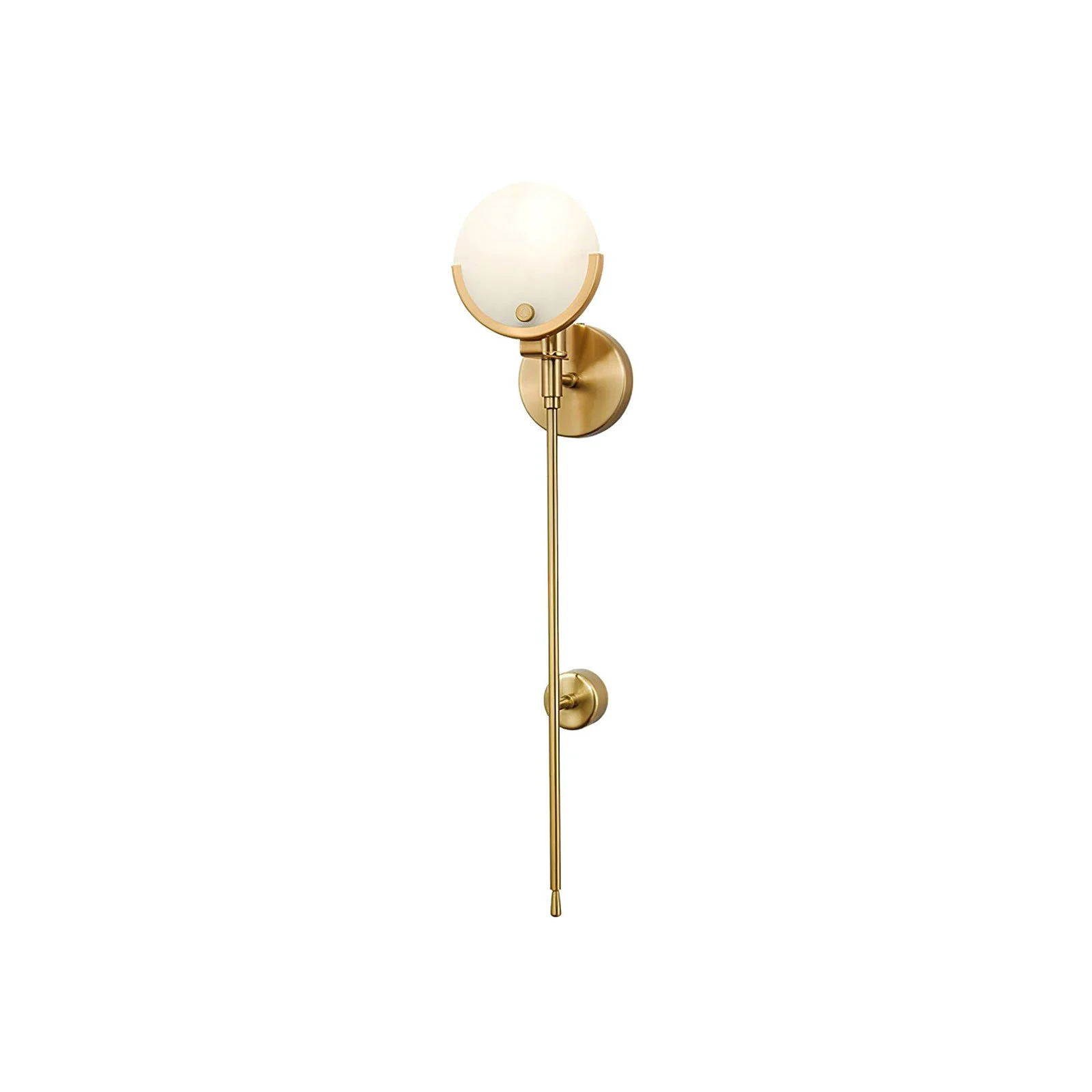 Exceptional Universal Ava Brass Wall Light Pure