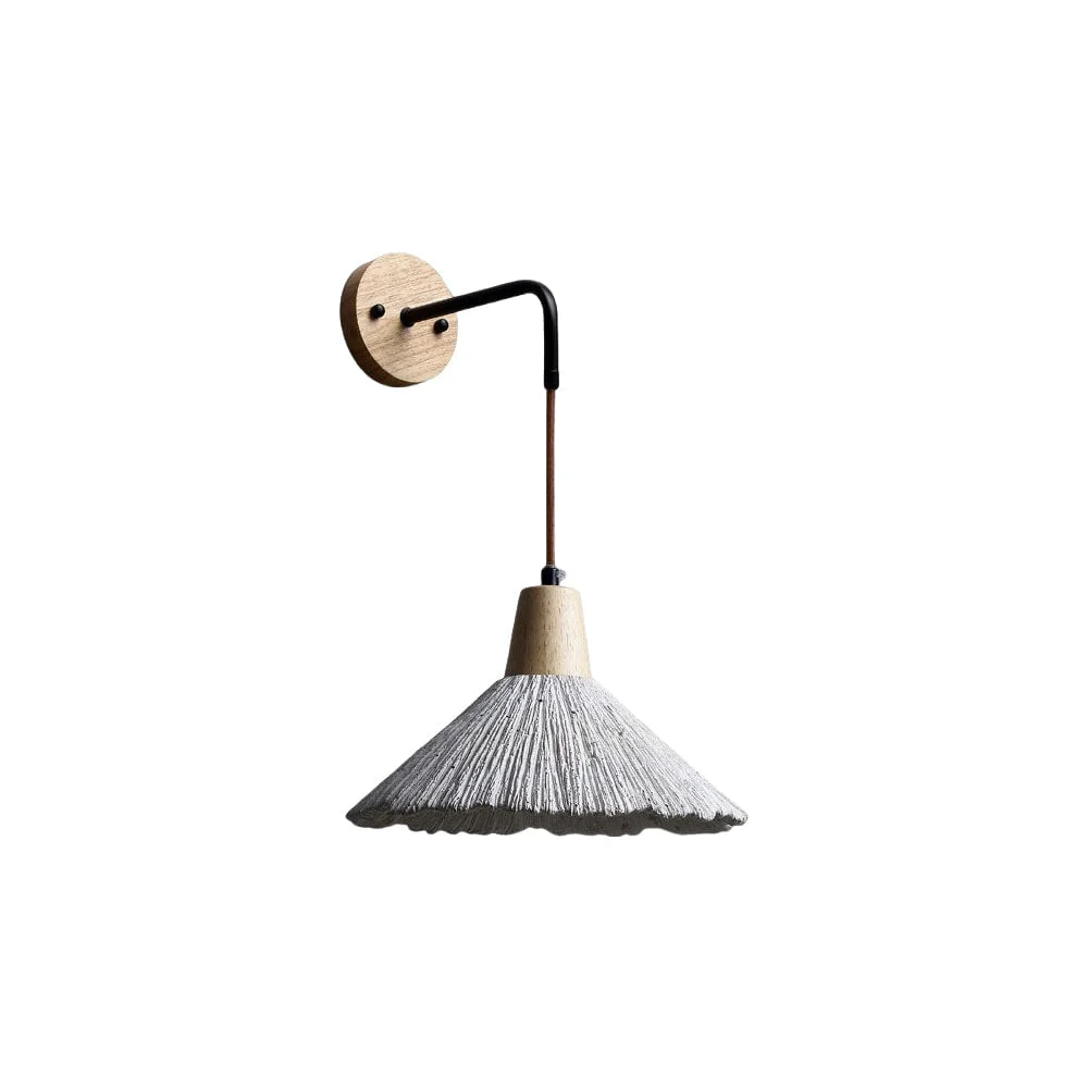 Quality Vintage Textured Wood Wall Lamp Original Design