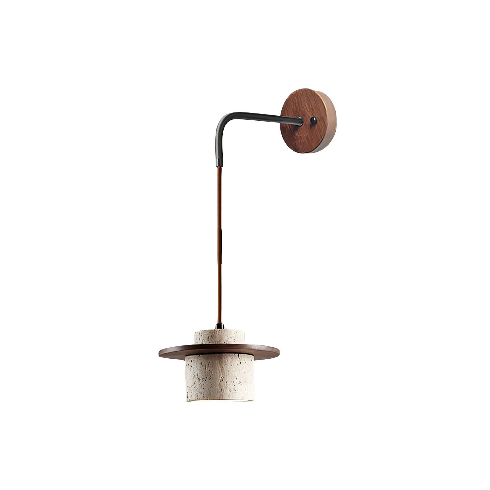 Unique Rustic Textured Cata Stone Wall Lamp Sustainable