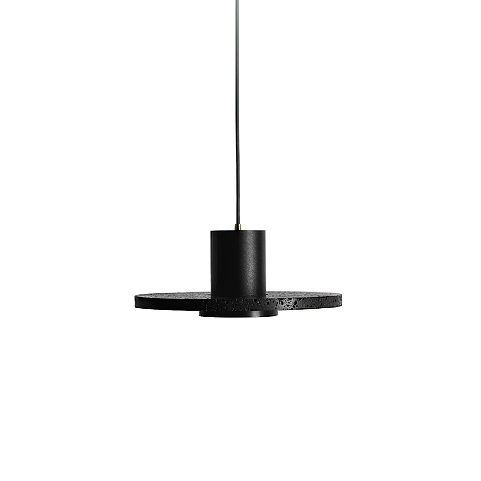 Authentic Lava Stone Black Pendant Light Prestigious