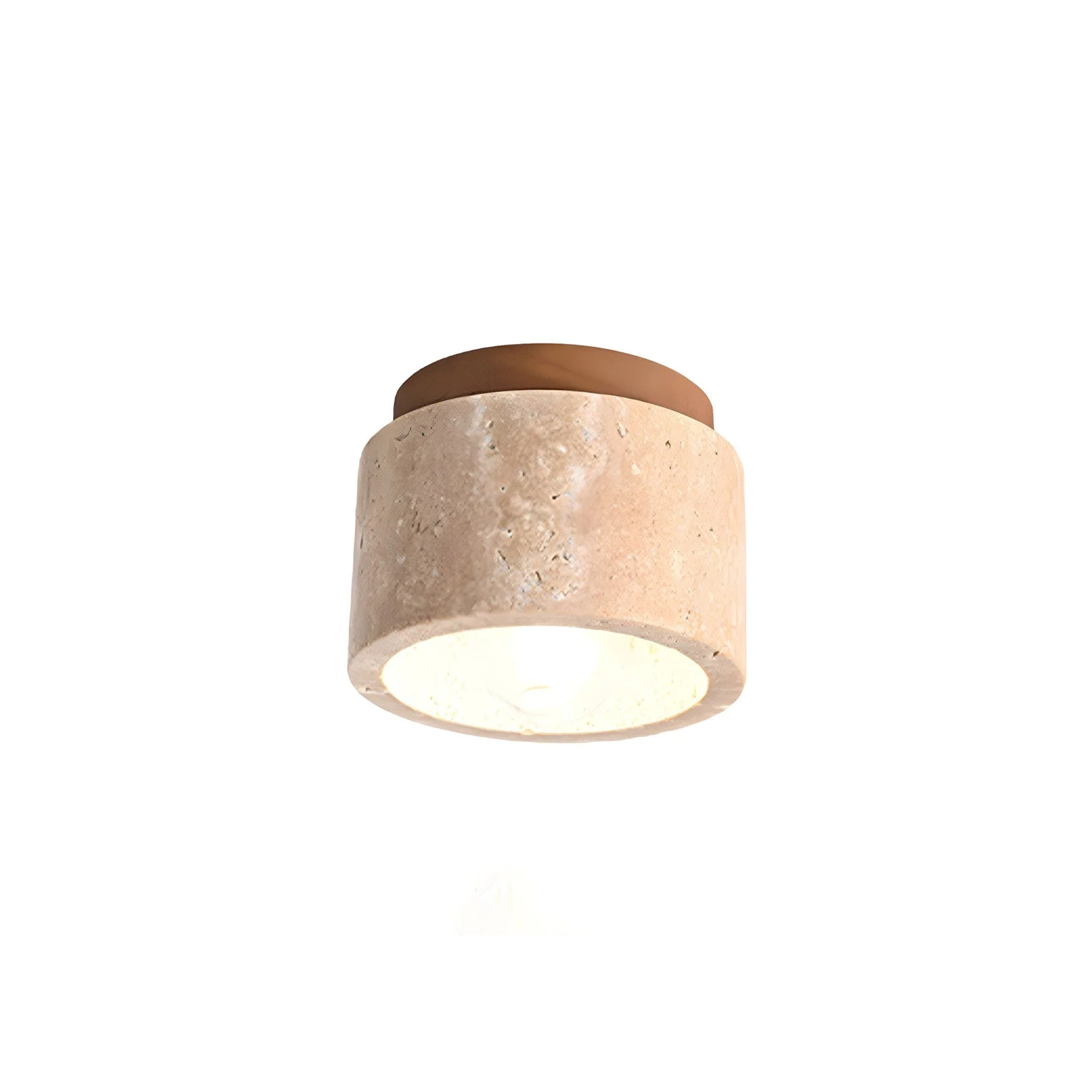Healthy Minimalist Rustic Stone Ceiling Light Environmentally Friendly