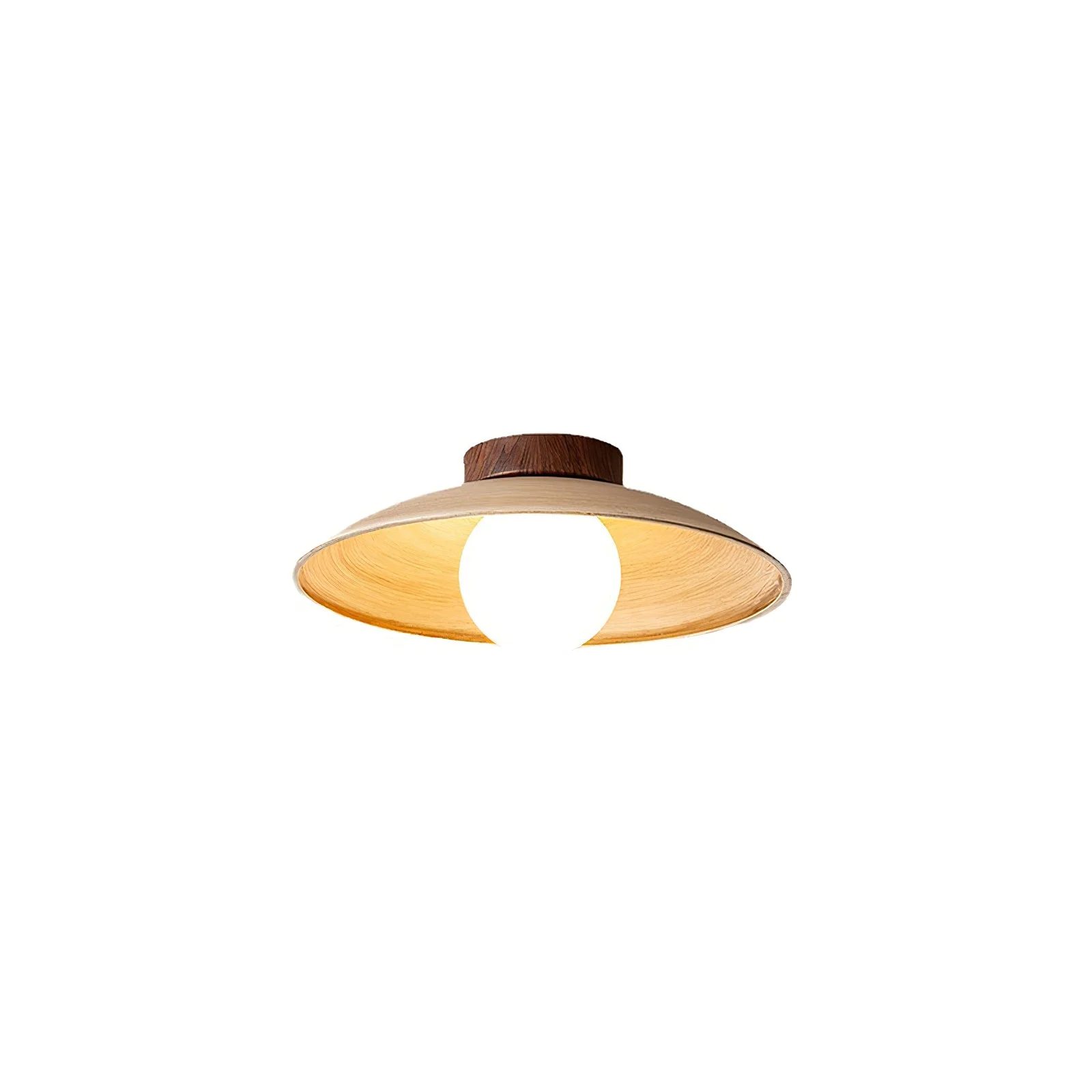 Expertly Made Vintage Wood Dome Ceiling Light Quality