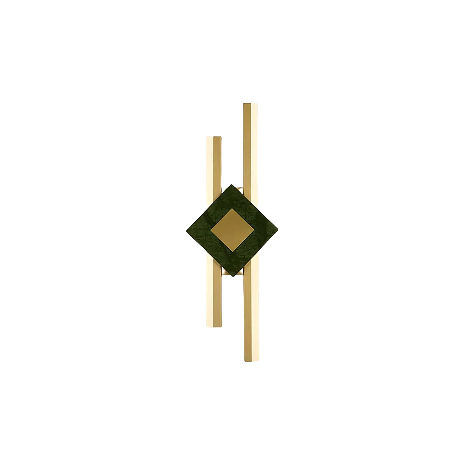 Stylish Green Marble Square LED Wall Light Artisan