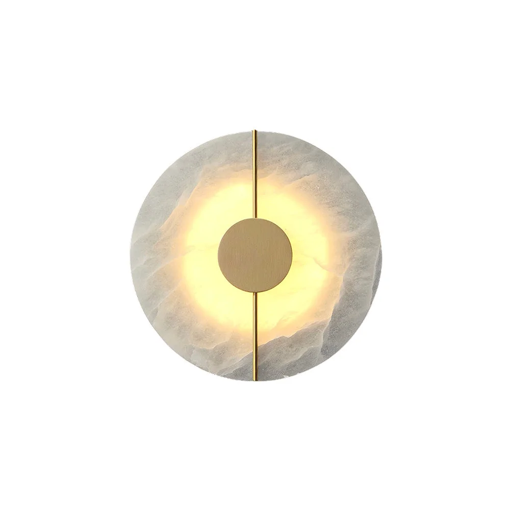 Enhanced Zen Harmony Round Marble Wall Light Elite