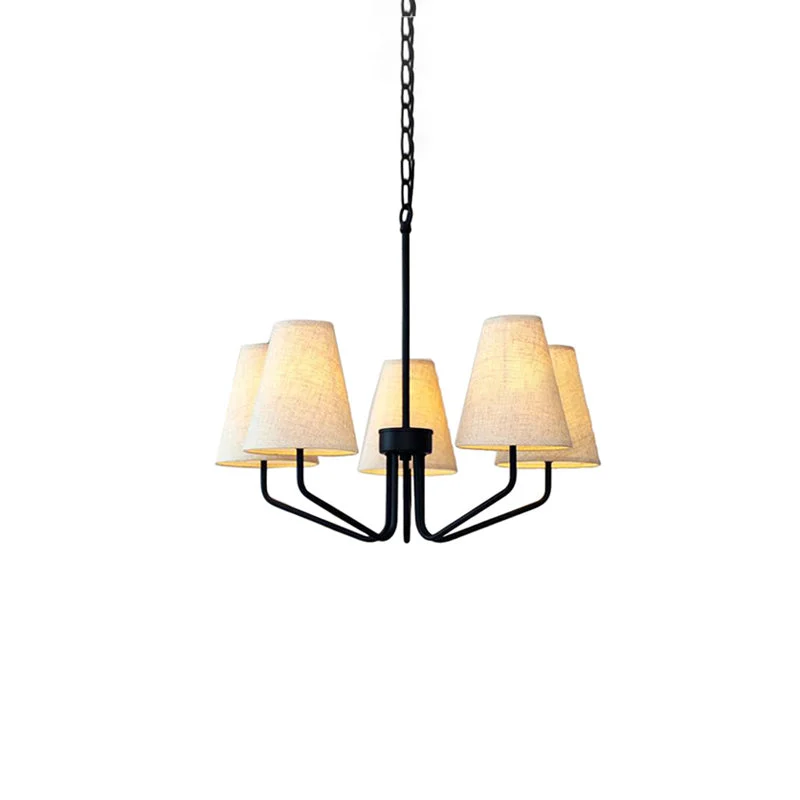 Exceptional Fabric Conical Hanging Chandelier Proven