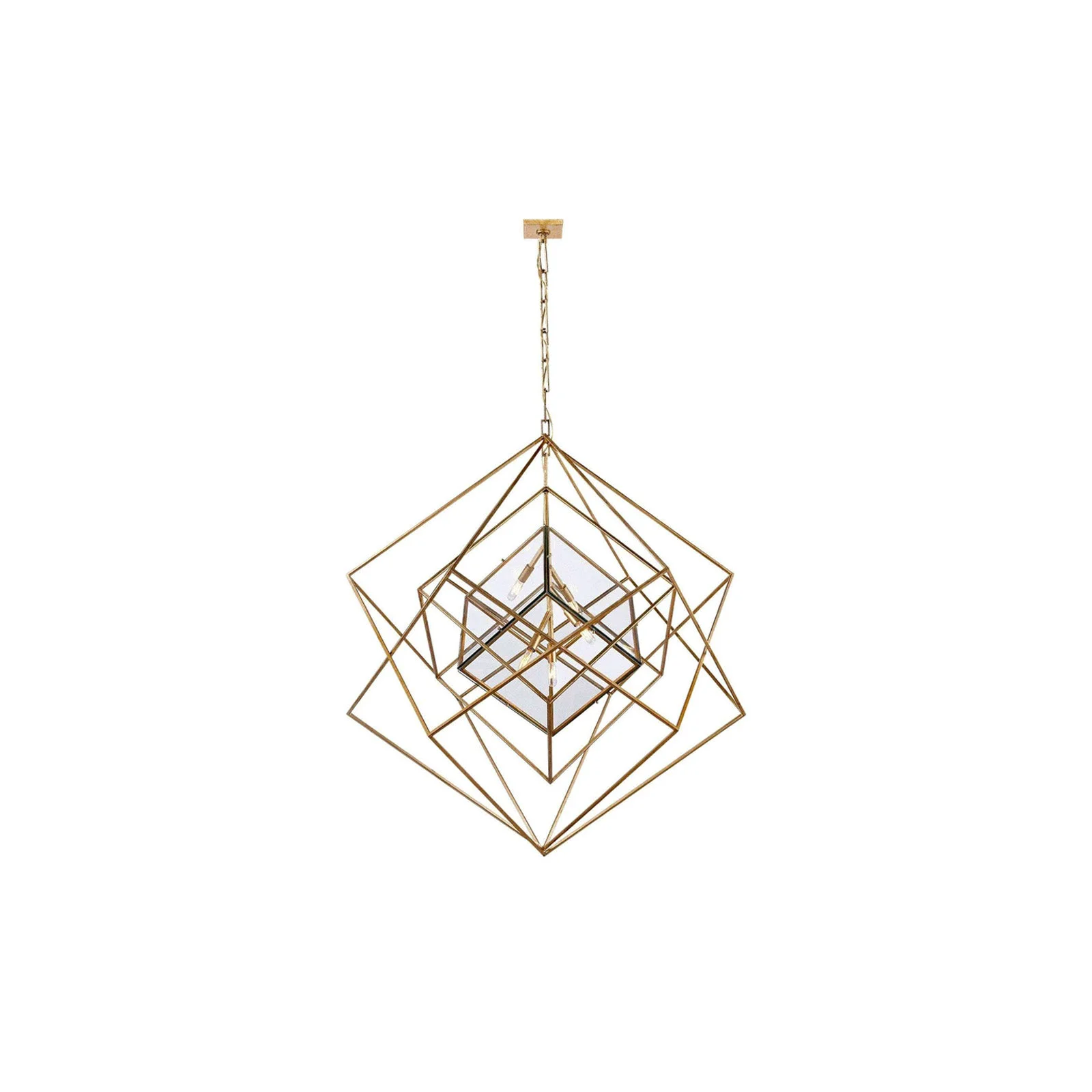 Fine Contemporary Abstract Metal Chandelier Soft