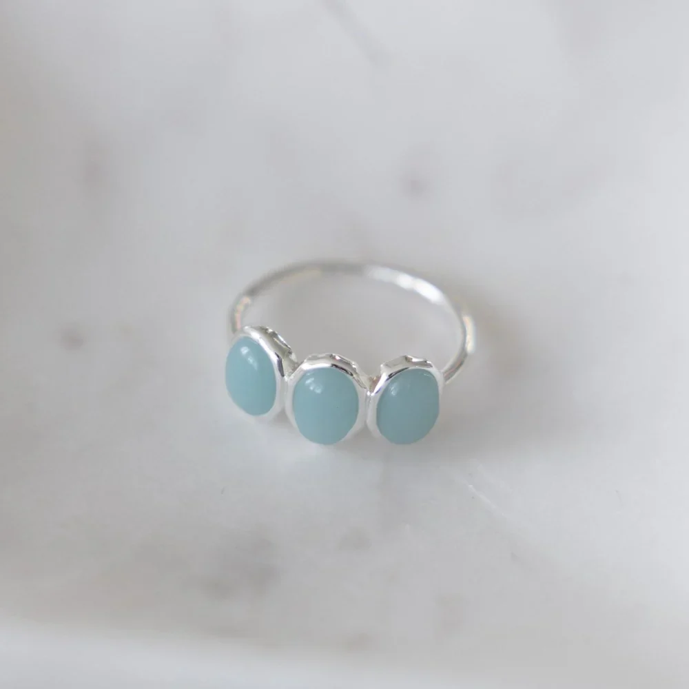 Dependable Tri Essence Amazonite Ring Breathable