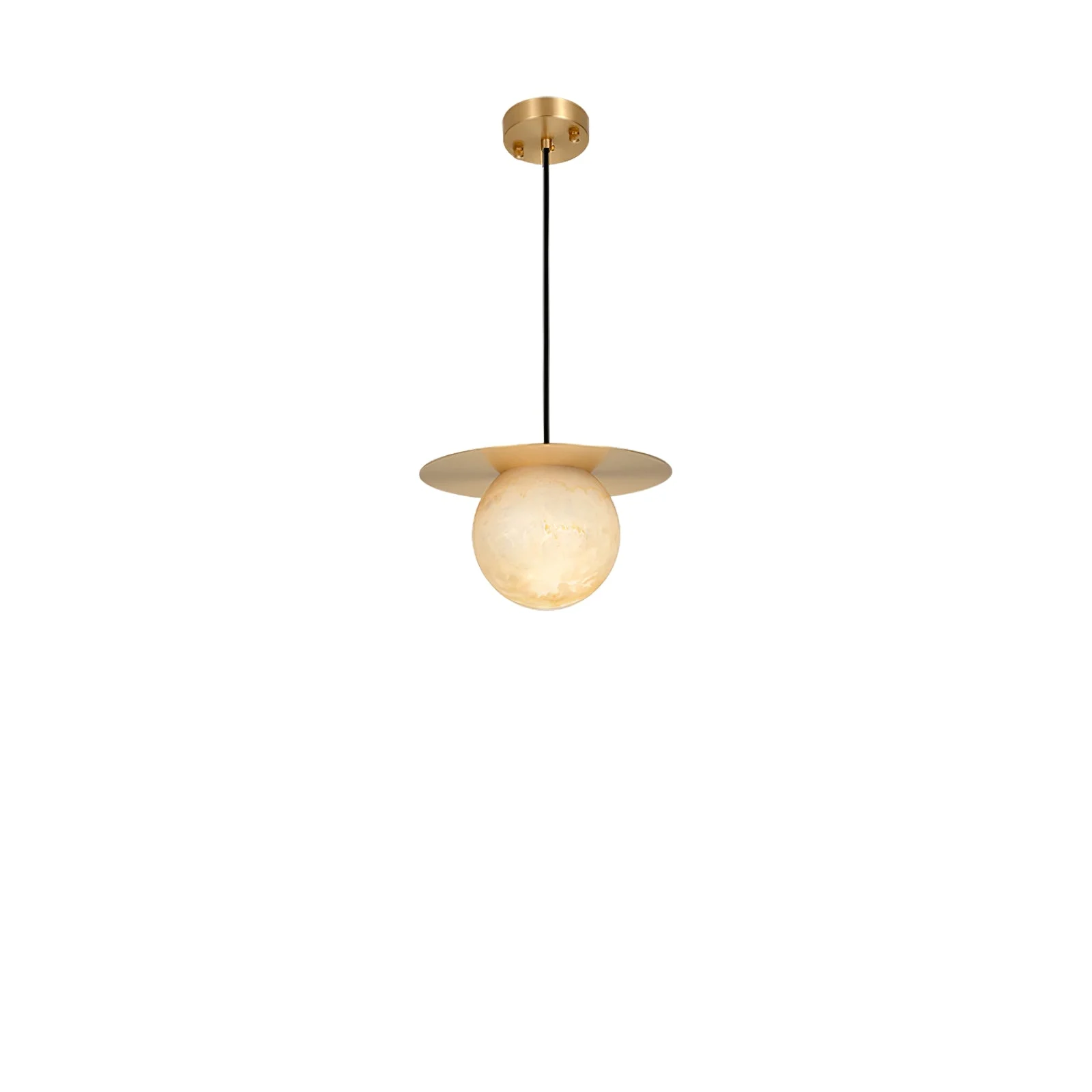Artisan Disc Alabaster Pendant Light Breathable