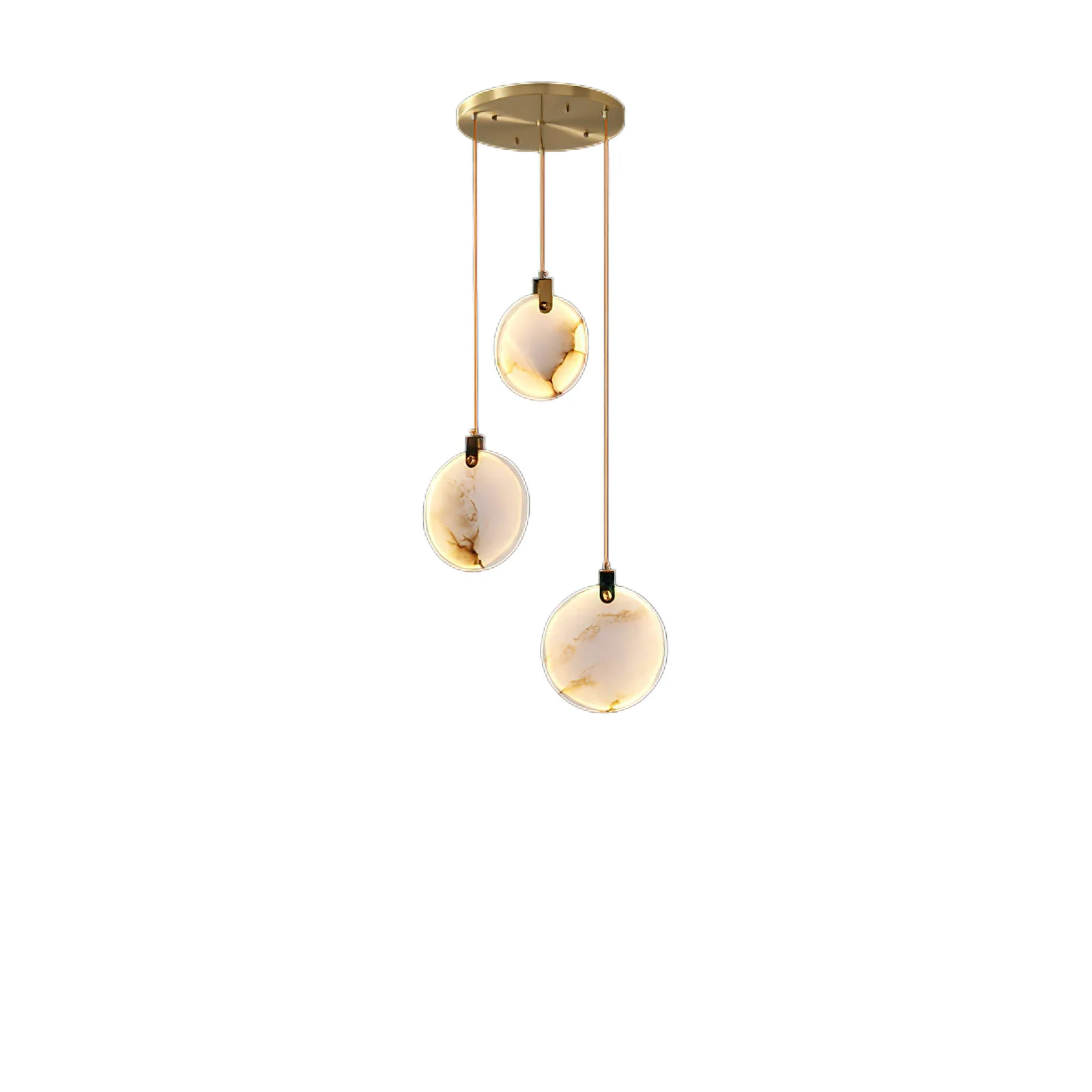 Green Tiered Alabaster Staircase Chandelier Environmentally Friendly