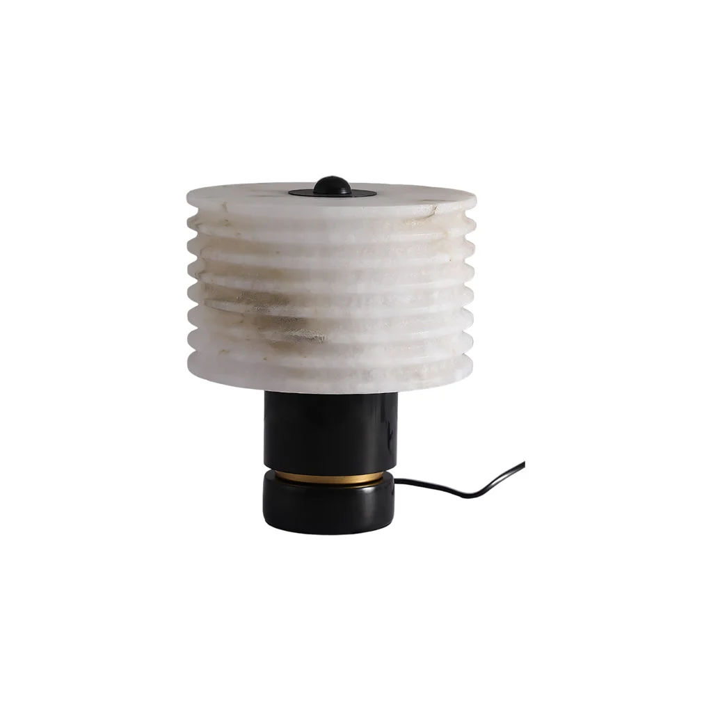 Flexible Luxury Black Alabaster Table Lamp Traditional