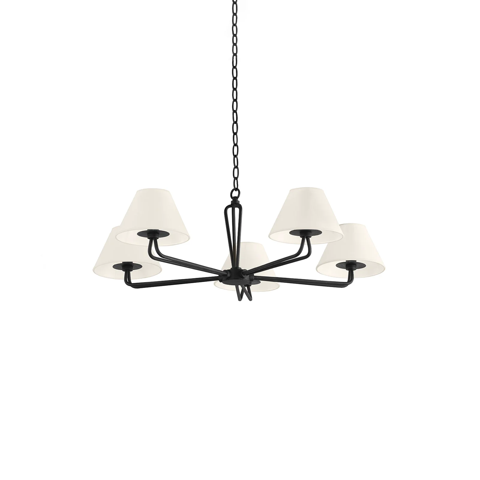 Professional Iron Fabric Shade Chandelier Reusable