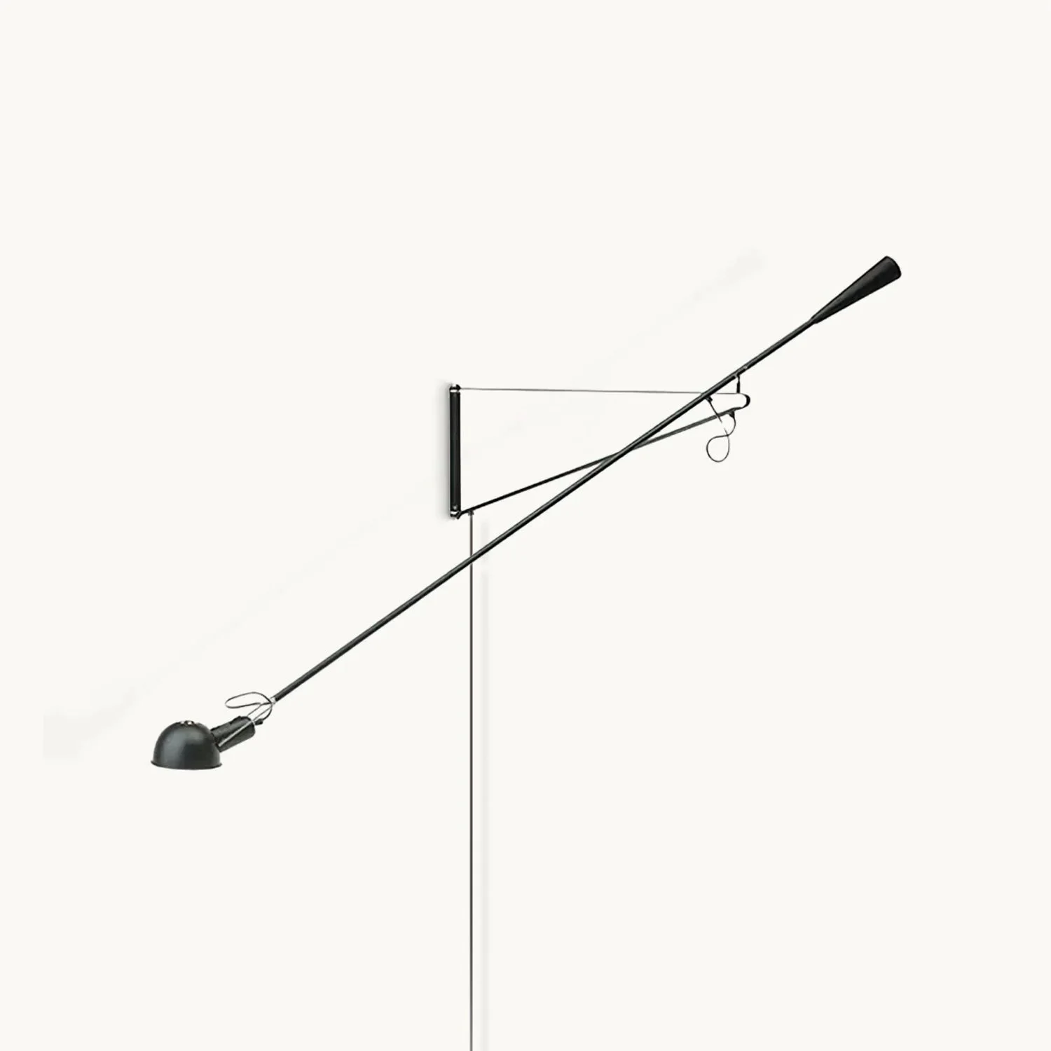 Sustainable Long Arm Art Plug-In Wall Light Organic