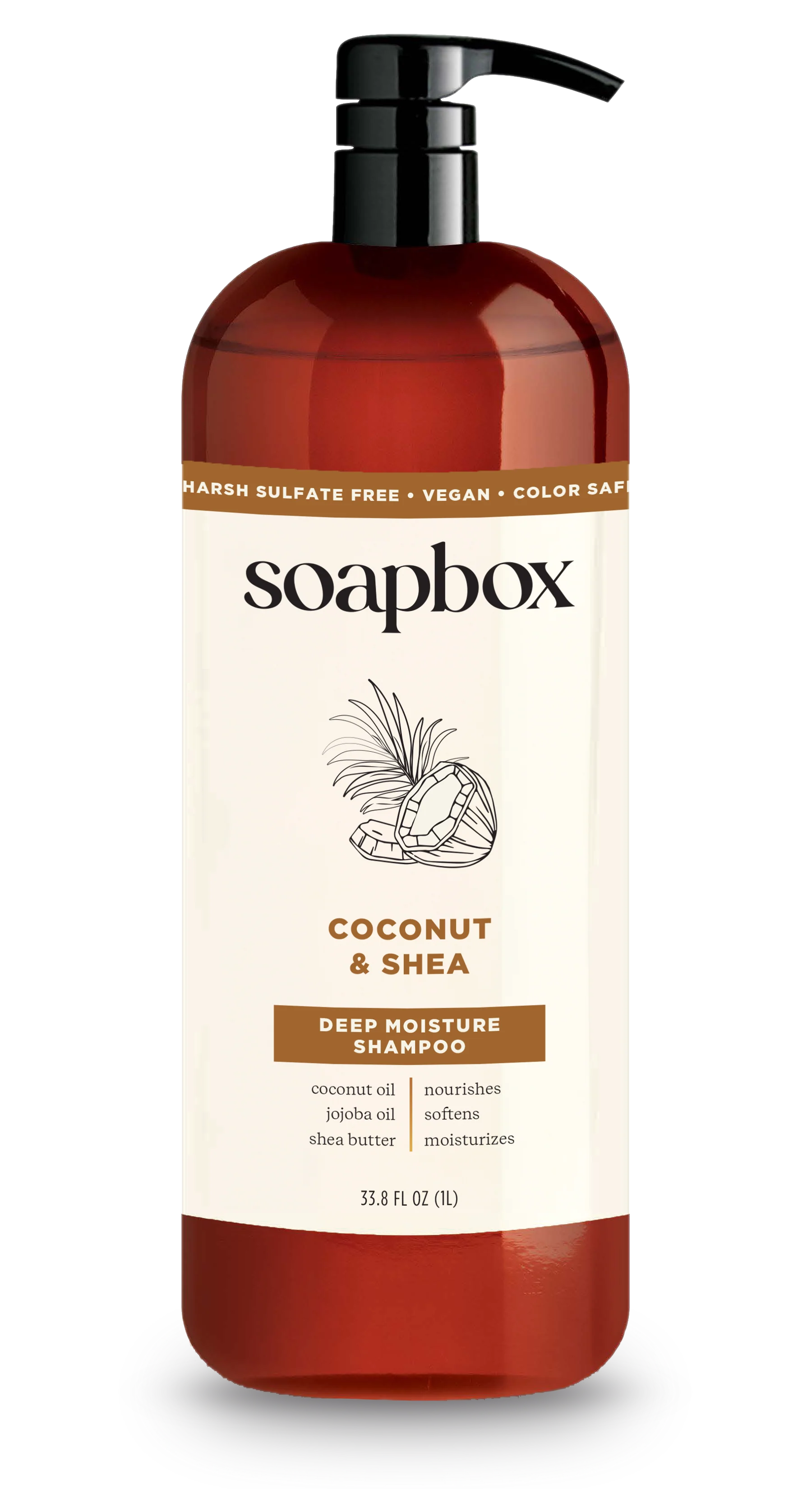 Sophisticated Soapbox Coconut Shea Deep Moisture Shampoo 1 Liter Enhanced