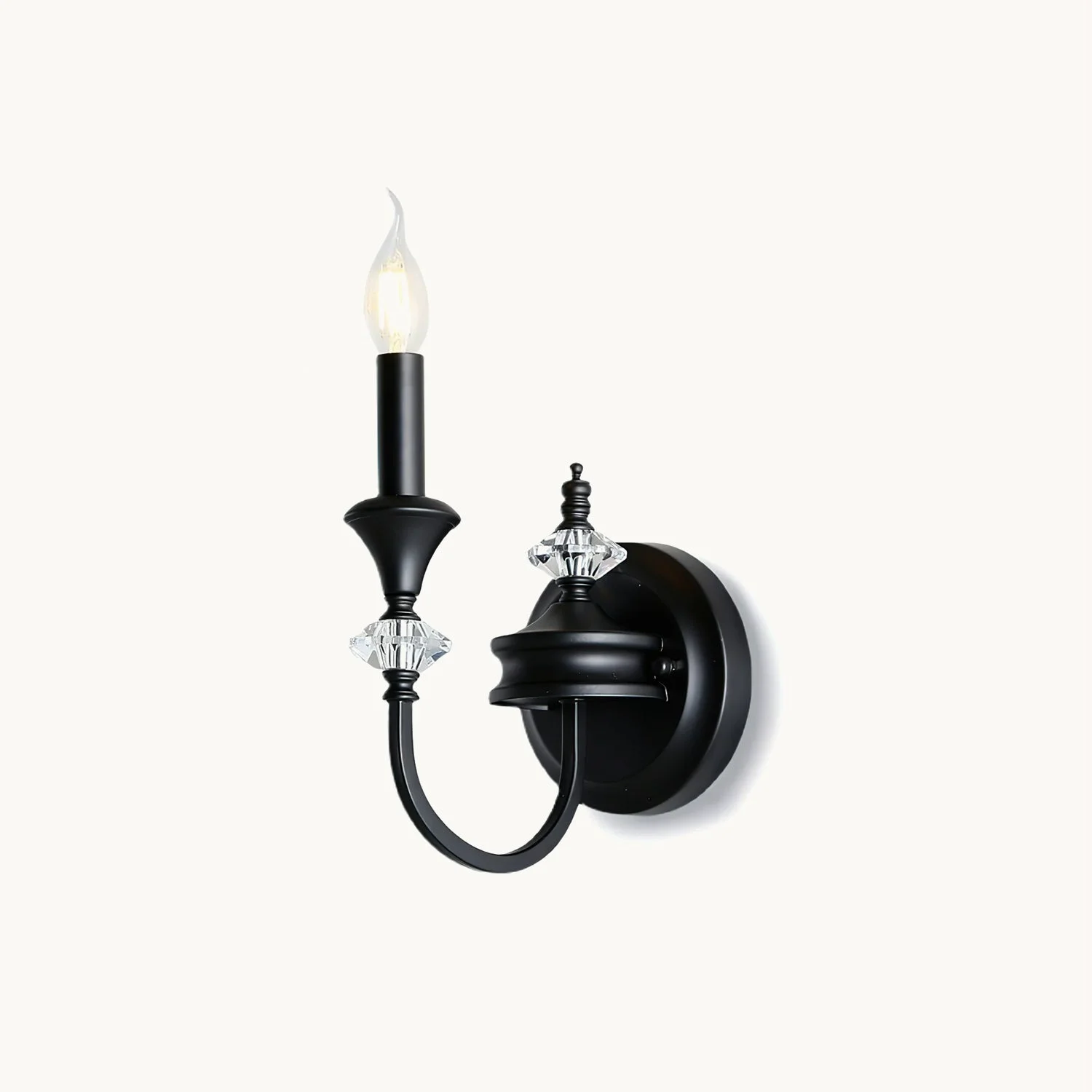 Lightweight French Medieval Candlestick Wall Lamp Elite