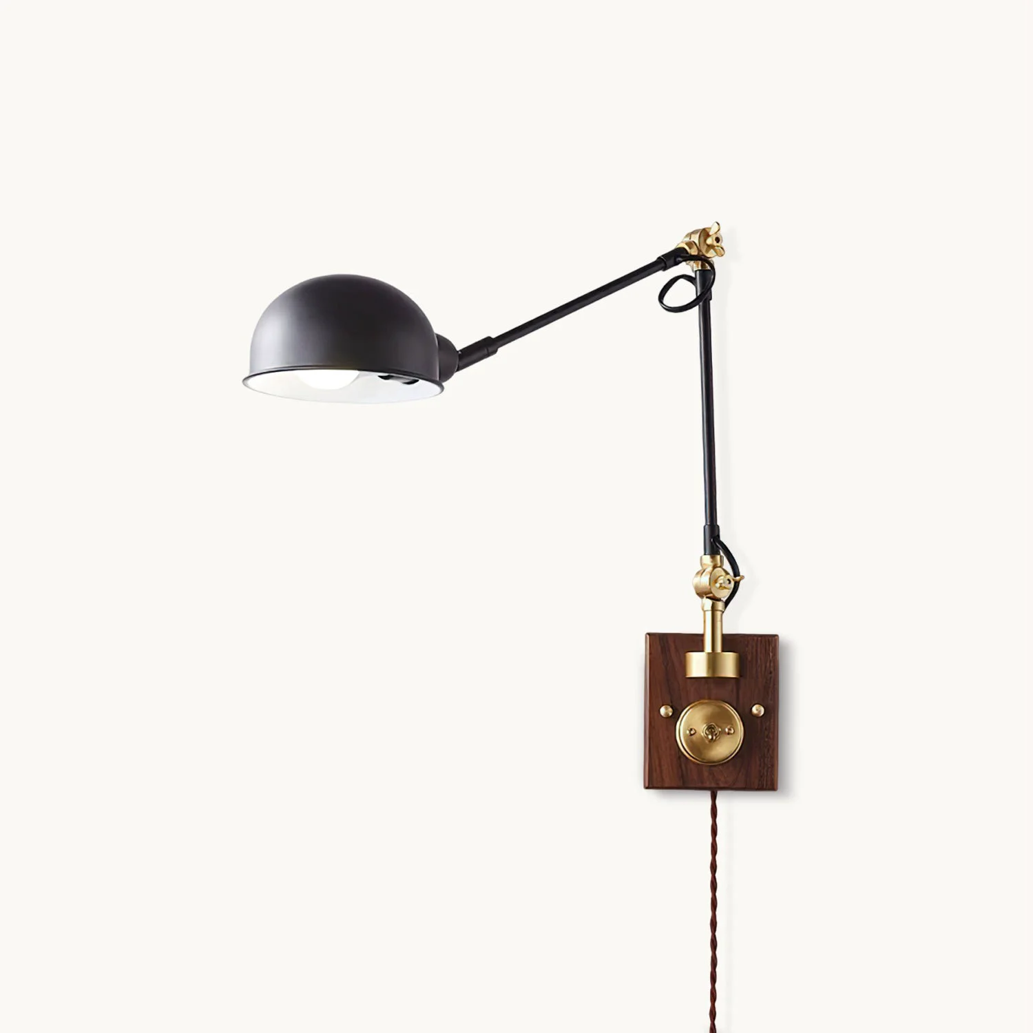Healthy Gris Plug In Wall Lamp Solid
