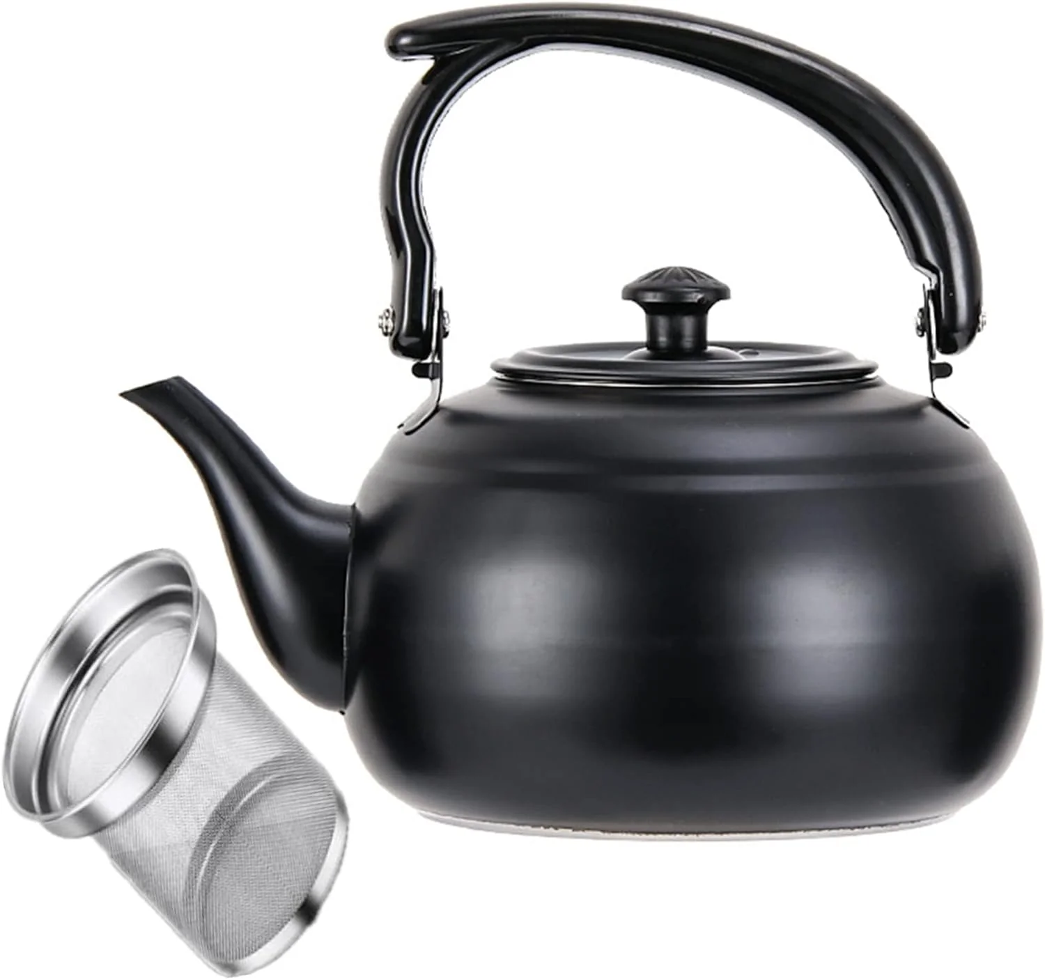 Convenient 50 oz 1500ml Stainless Steel Steeping Teapot with Infuser for Loose Leaf Tea Metal Tea Steeper Pot Coffee Water Kettle for Stovetop Practical