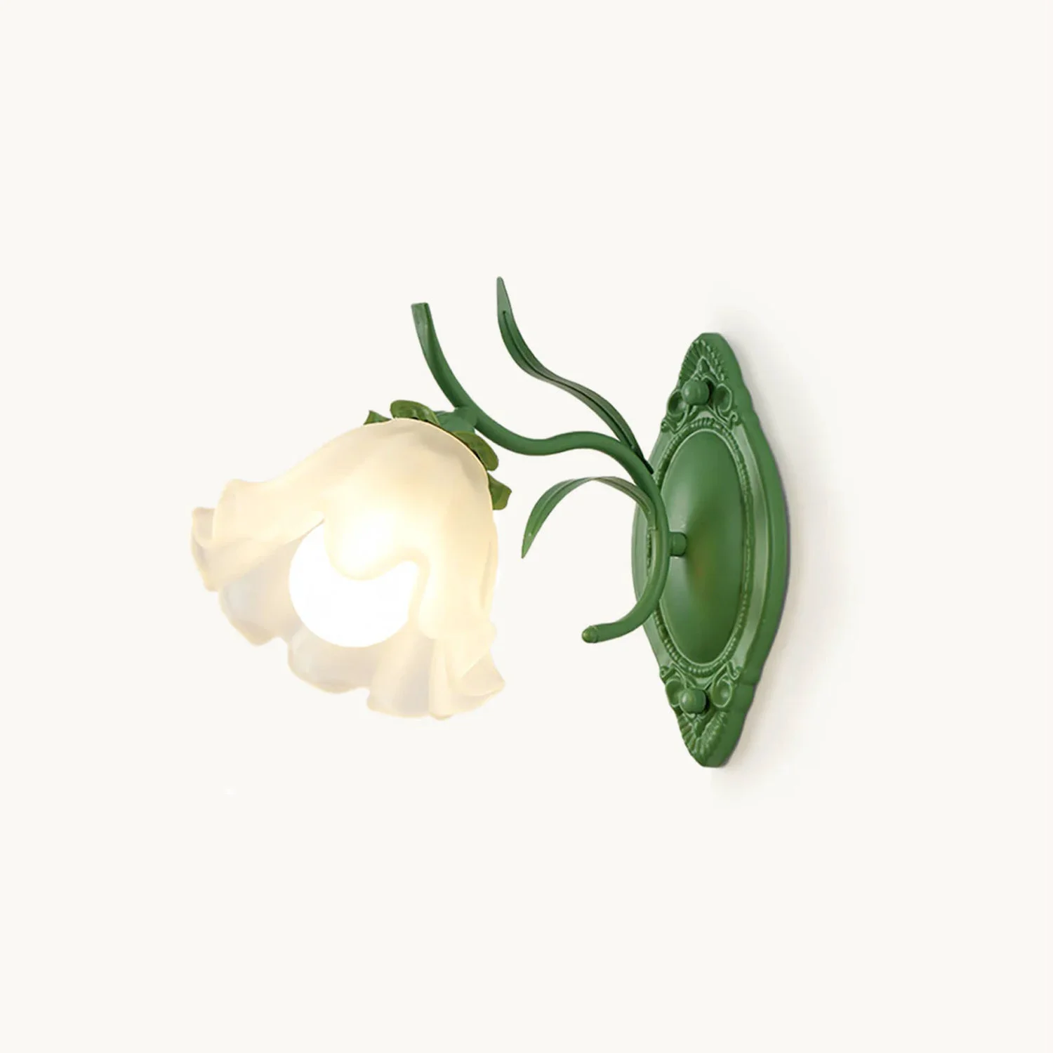 Optimized Floral Glass Wall Lamp Fine