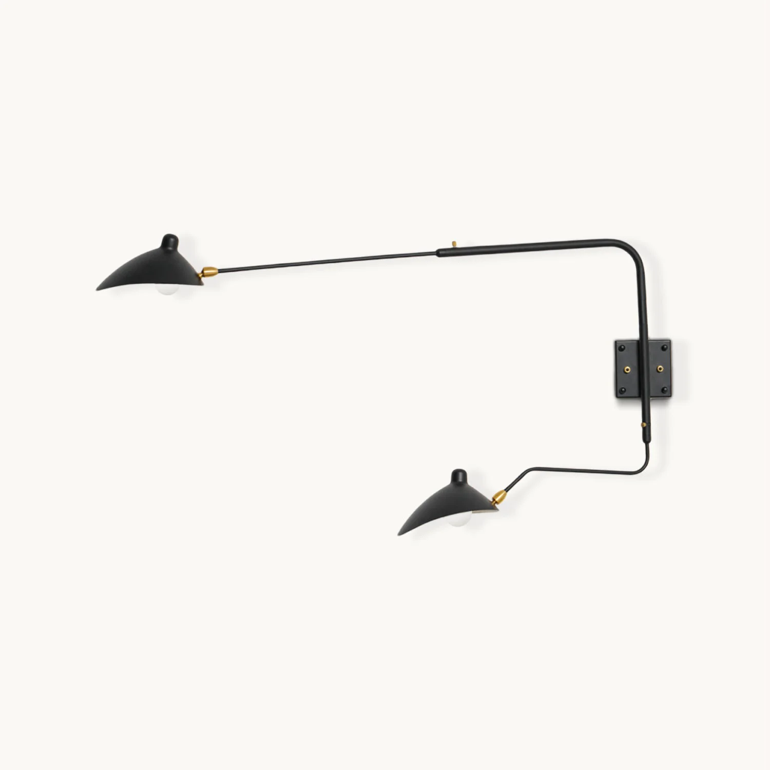 Green Serge Mouille Wall Lamp Flexible