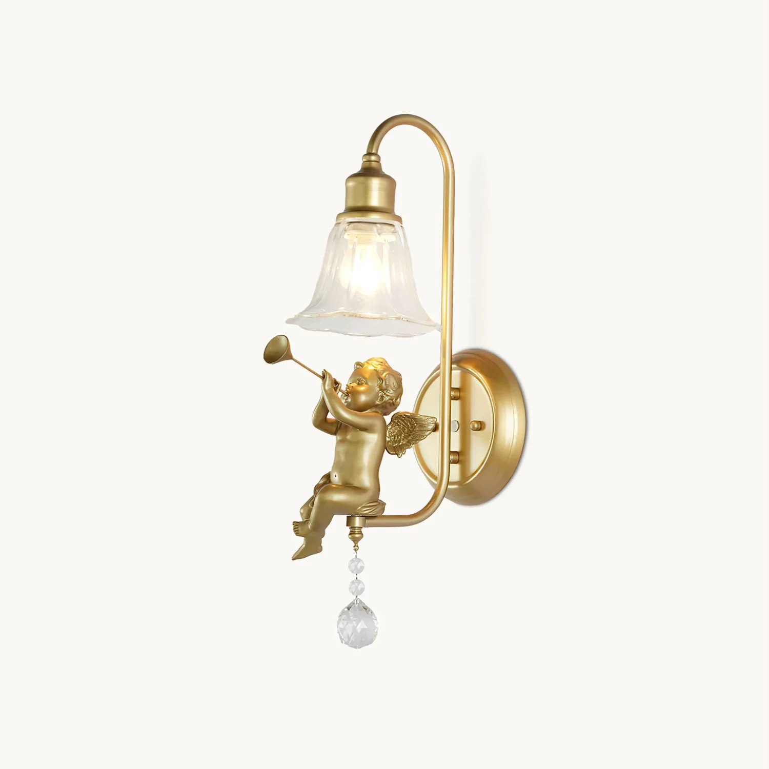 Green Art Angel Wall Lamp Refined