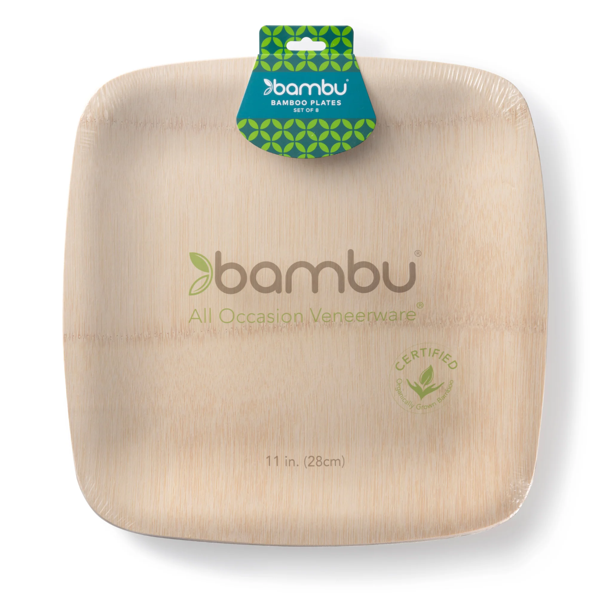 Recyclable Bambu Veneerware 11 Plates Reusable