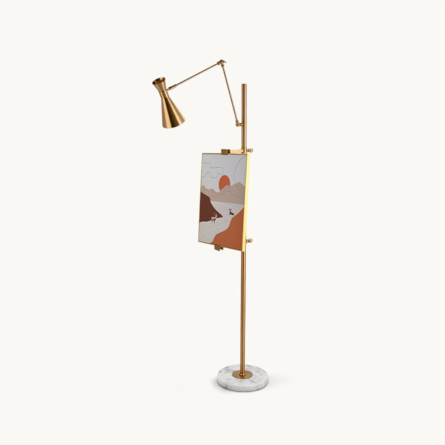 Fine With Frame Support Floor Lamp Traditional