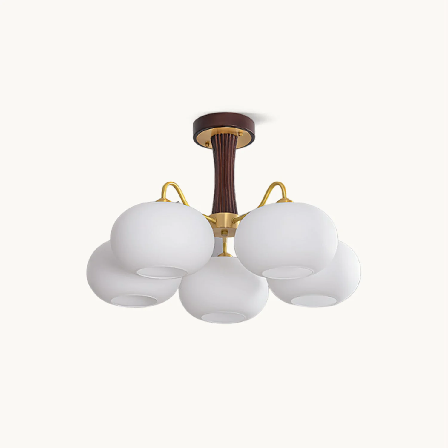 Consistent Vintage Brass Persimmon Chandelier Effective