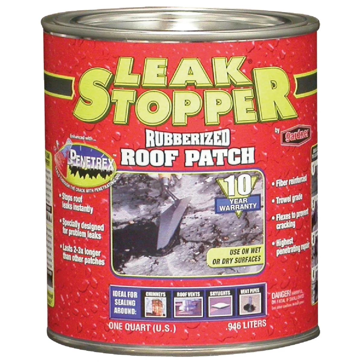 Elegant Black Jack Leak Stopper 1 Qt. Rubberized Roof Patch Reliable