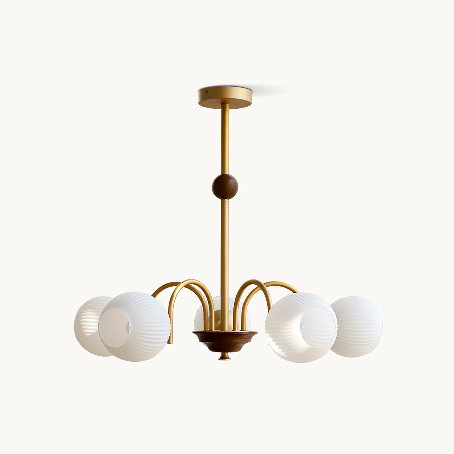 Reliable Sculptural Glass Ribbed Chandelier Specialty