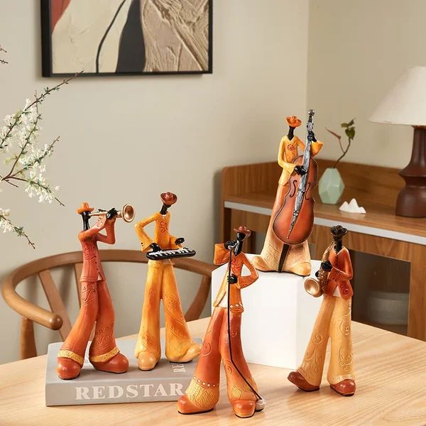 Prestigious Musical Instrument Band Decor - Resin Living Room Sculpture Crafted