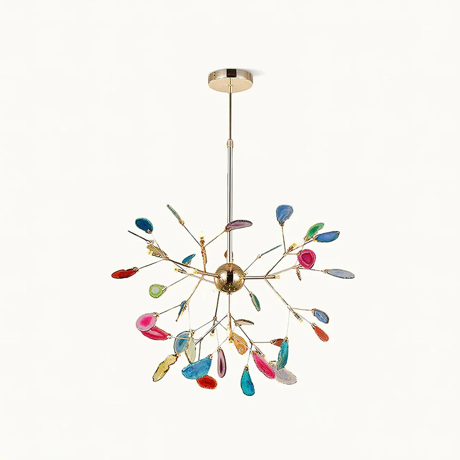 Enhanced Agate Flake Chandelier Minimalist