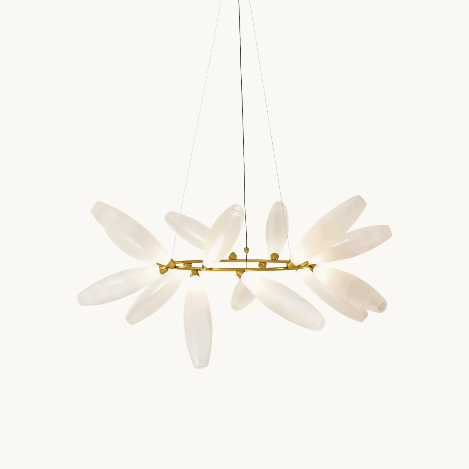 Premium Rice Grain Glass Chandelier Enhanced