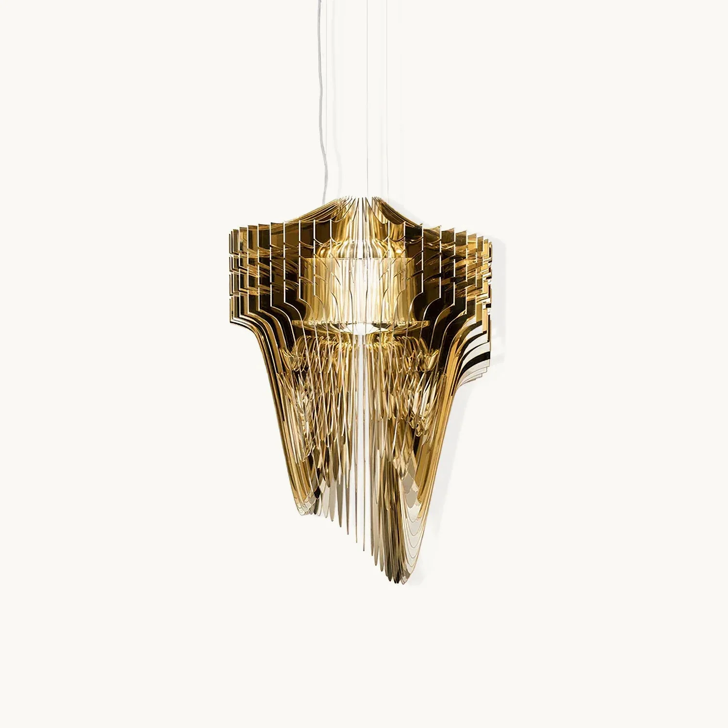 Reusable Aria Gold Suspension Lamp Refined