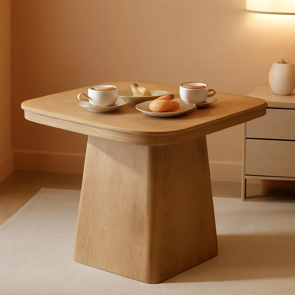 Efficient Natural Walnut Wood Farmhouse Dining Table Pedestal Advanced