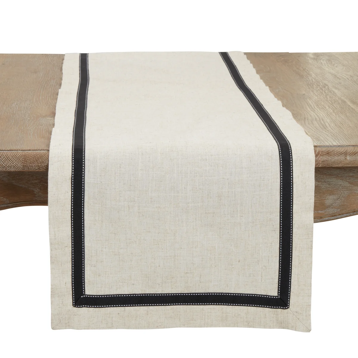 Original Design Grosgrain Accent Table Runner - Black 16 x 120 Specialty