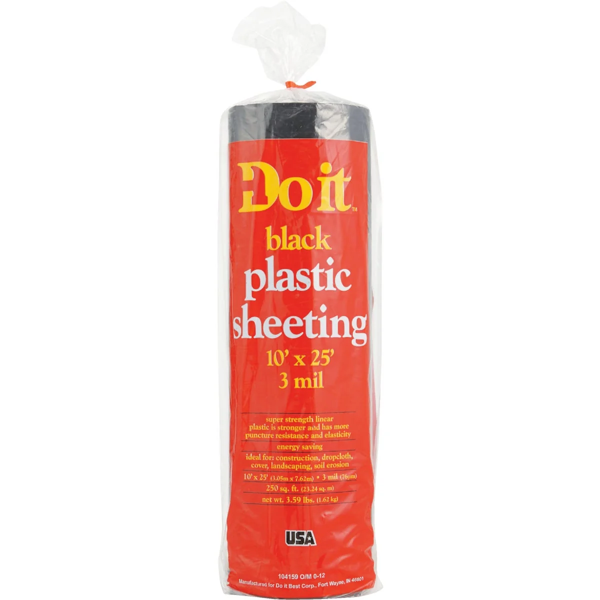 Exceptional Do it 10 Ft. X 25 Ft. Black 3 Mil. Poly Film Sheeting Safe