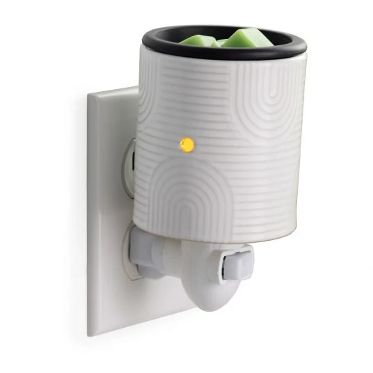 Minimalist Arch Deco Flip Dish Pluggable Fragrance Warmer with silicone dish Verified