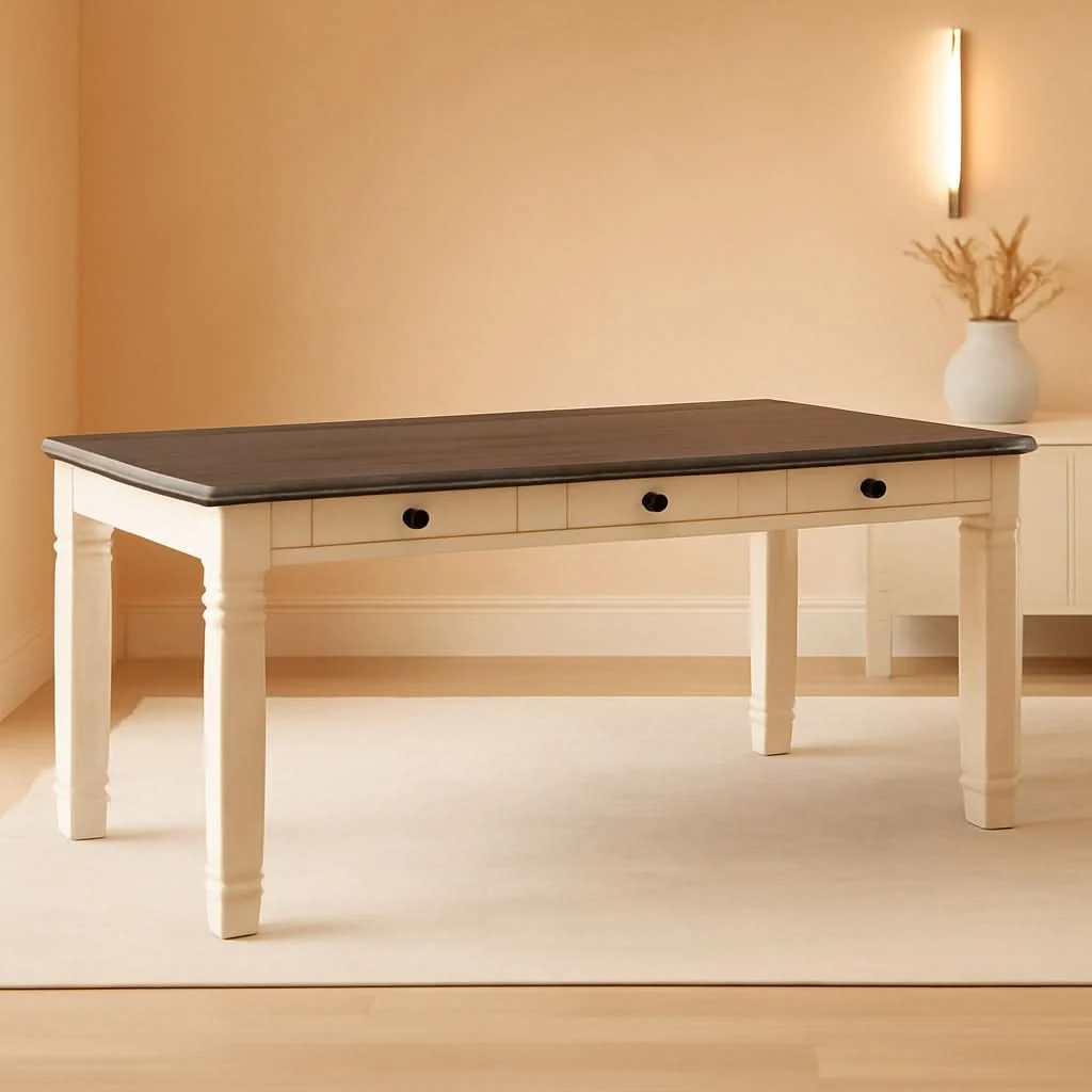 Effective Bolanburg Farmhouse Dining Table Drawers Whitewash Seats 6 Safe