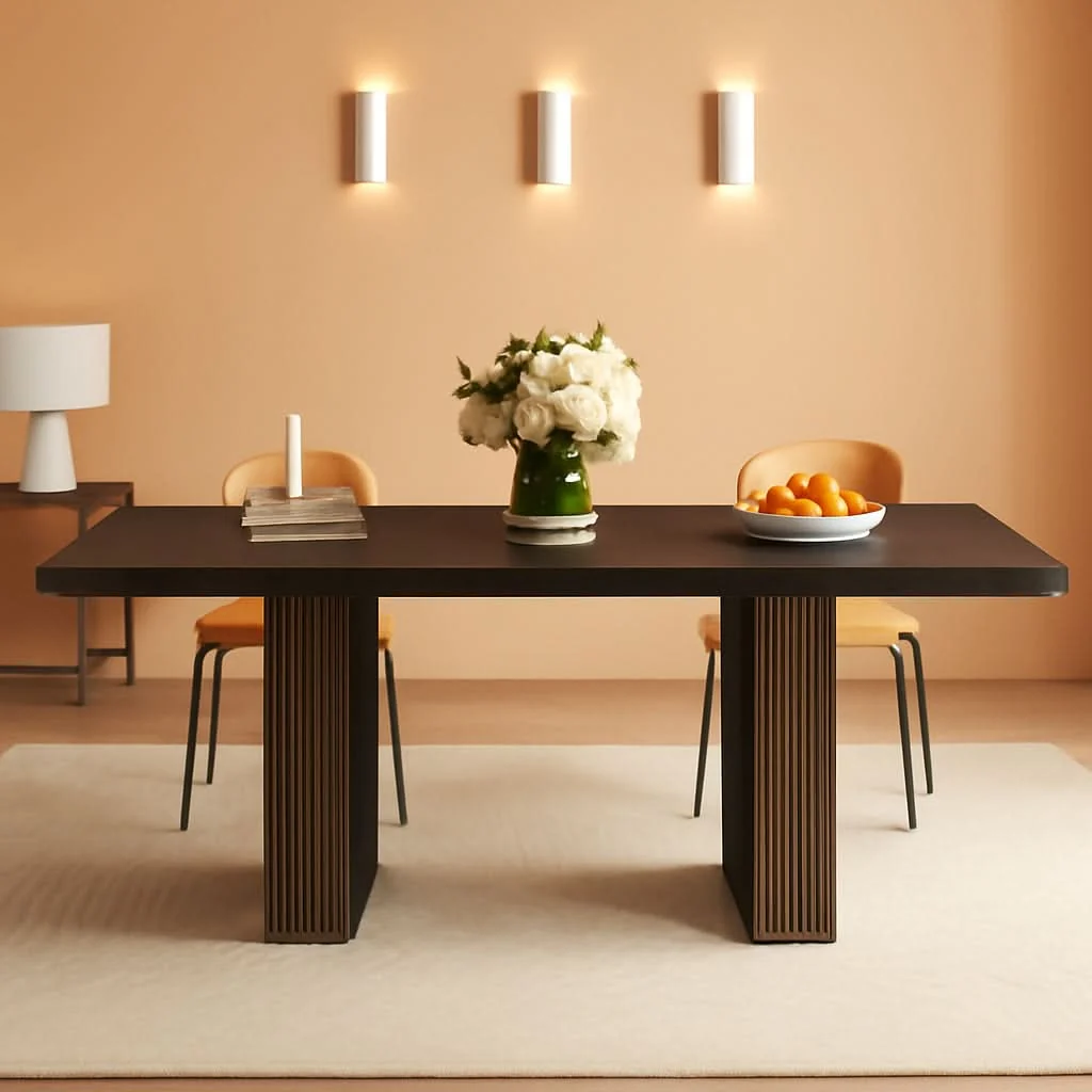 Excellent Dining Table 78 Inch Black Rectangular Farmhouse Kitchen Professional