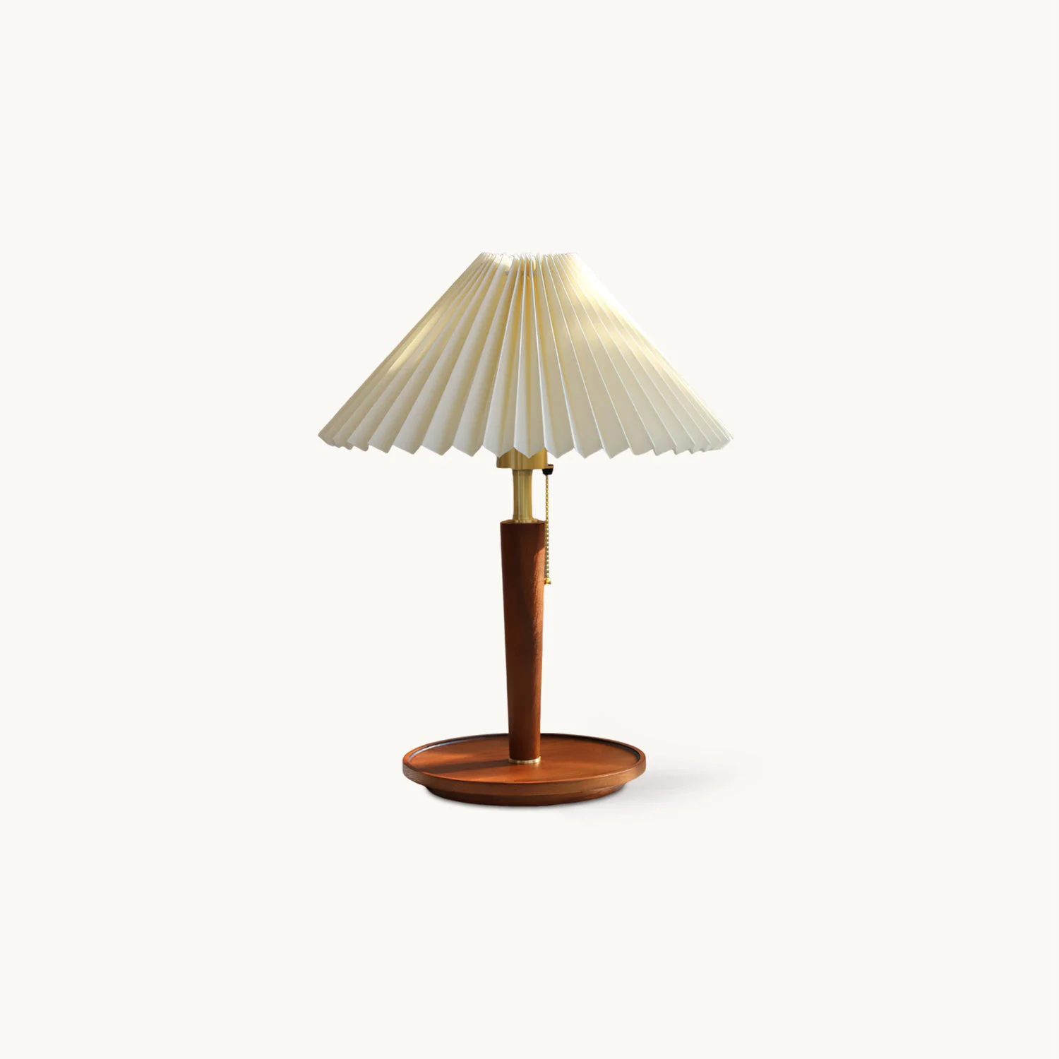 First-Class Perla Pleated Table Lamp Refined