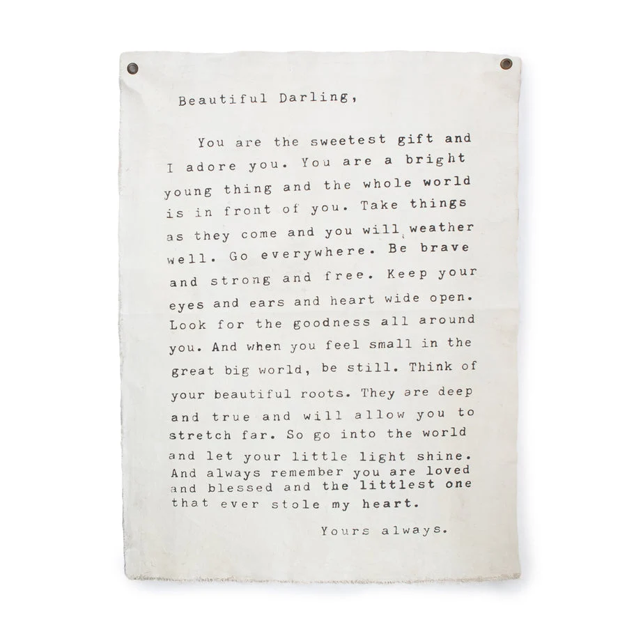Organic Letter for Sophie Beautiful Darling Hand Painted Wall Hanging Wall Tarp High-Quality