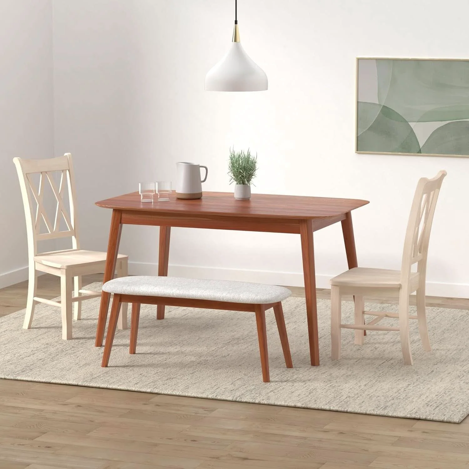 Optimized Two Unfinished Parawood Dining Chairs With X Back Luxury