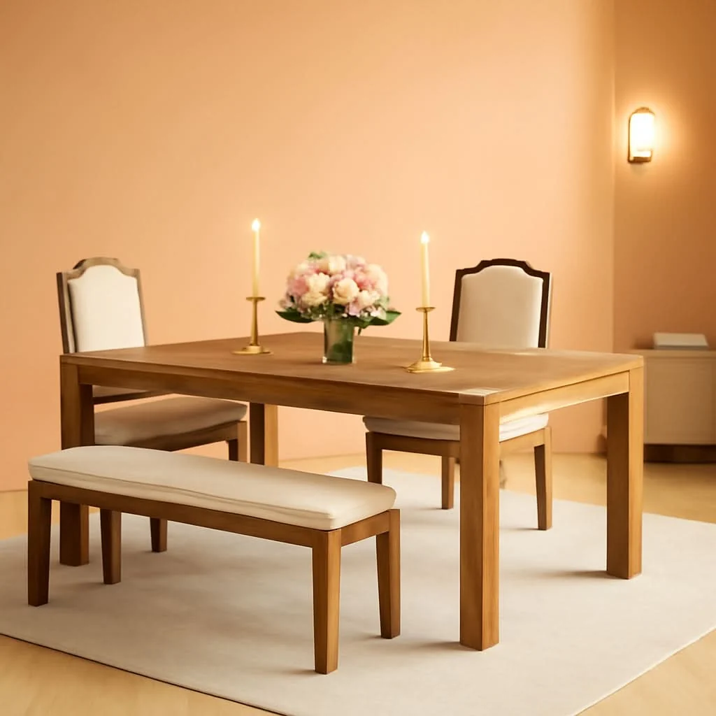 Contemporary 70.87 Inch Wood Dining Table Farmhouse Thickened Legs Elite