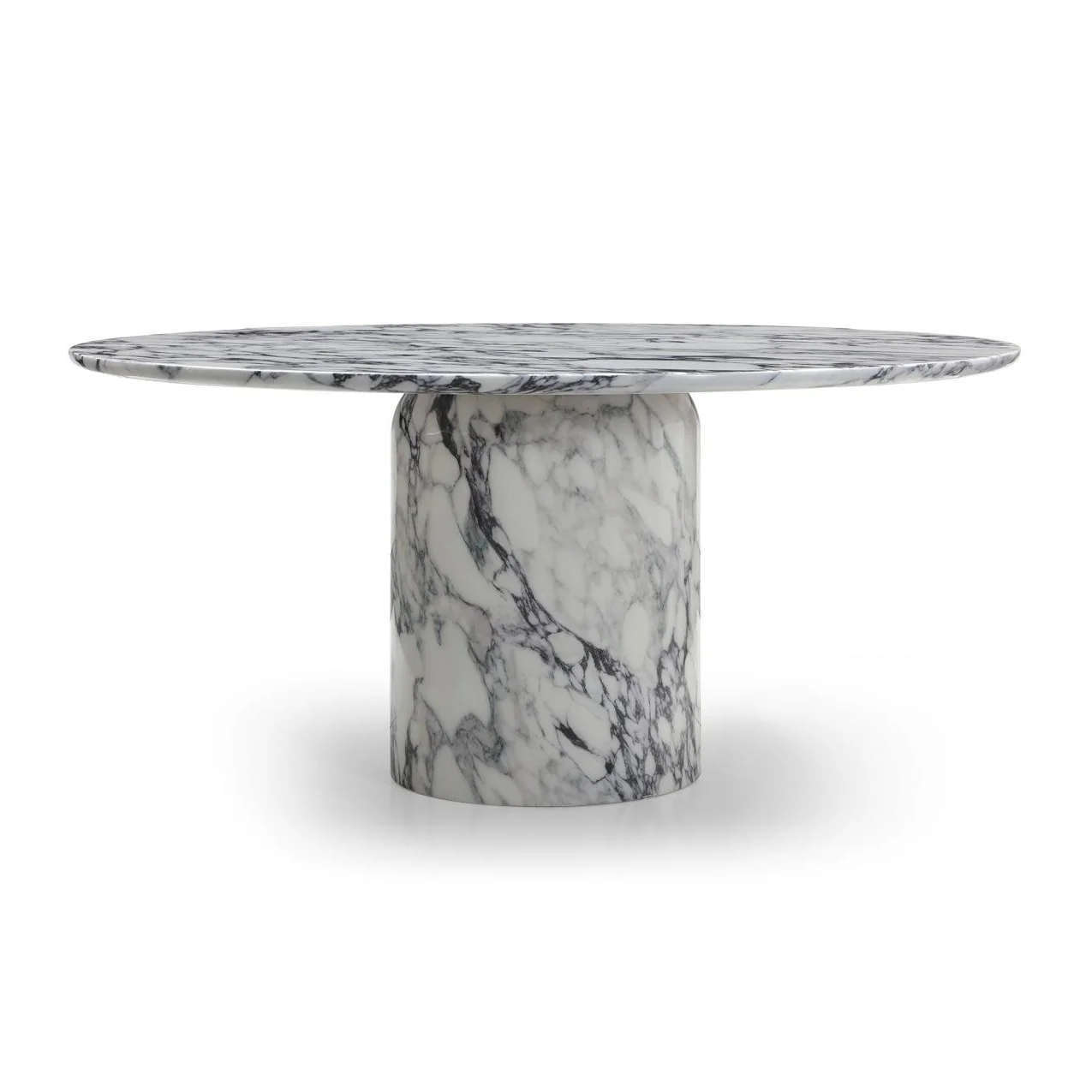 Secure Sille Glossy Marble Foil Top Dining Table Authentic