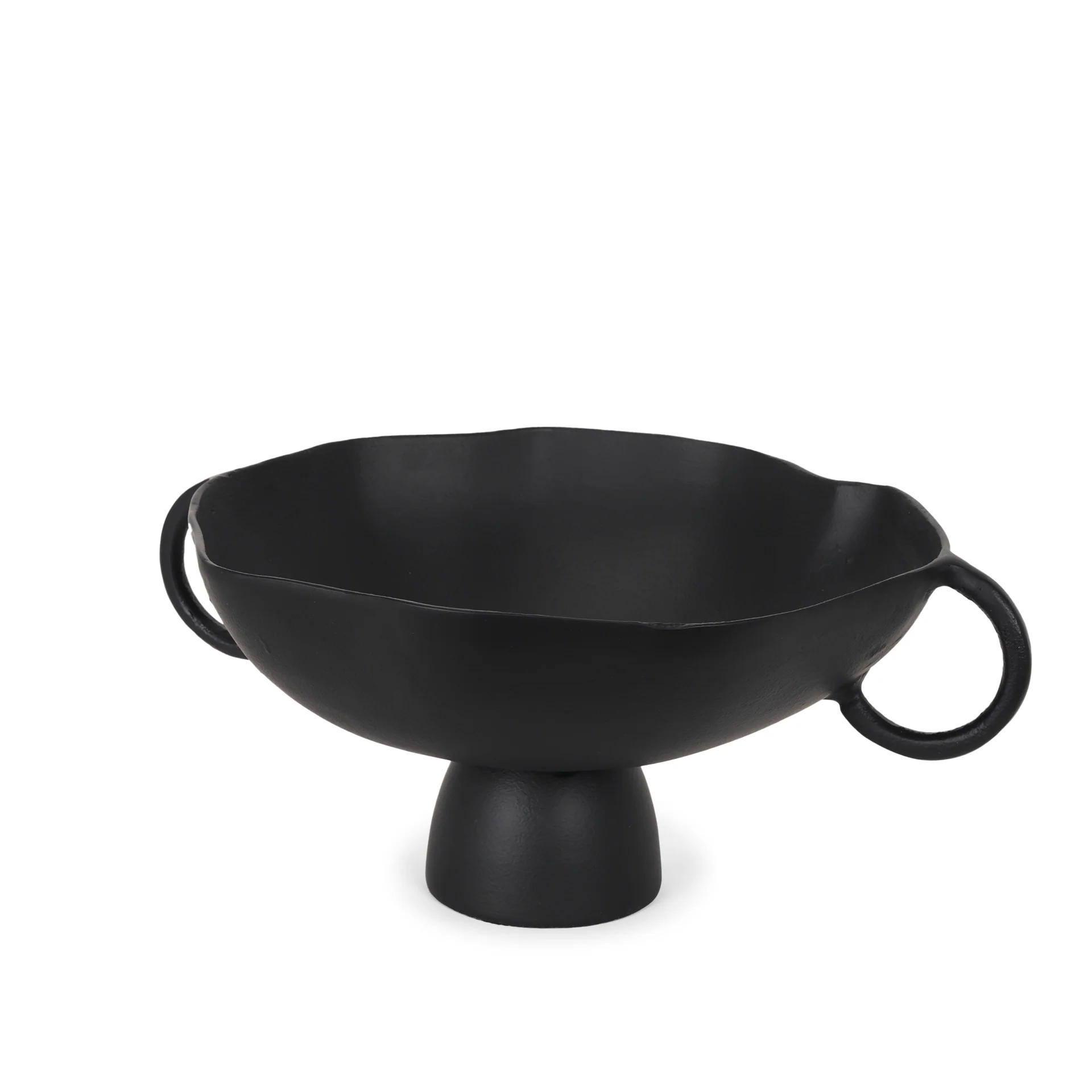 Advanced Radka Large Matte Black Metal Decorative Bowl Comfortable