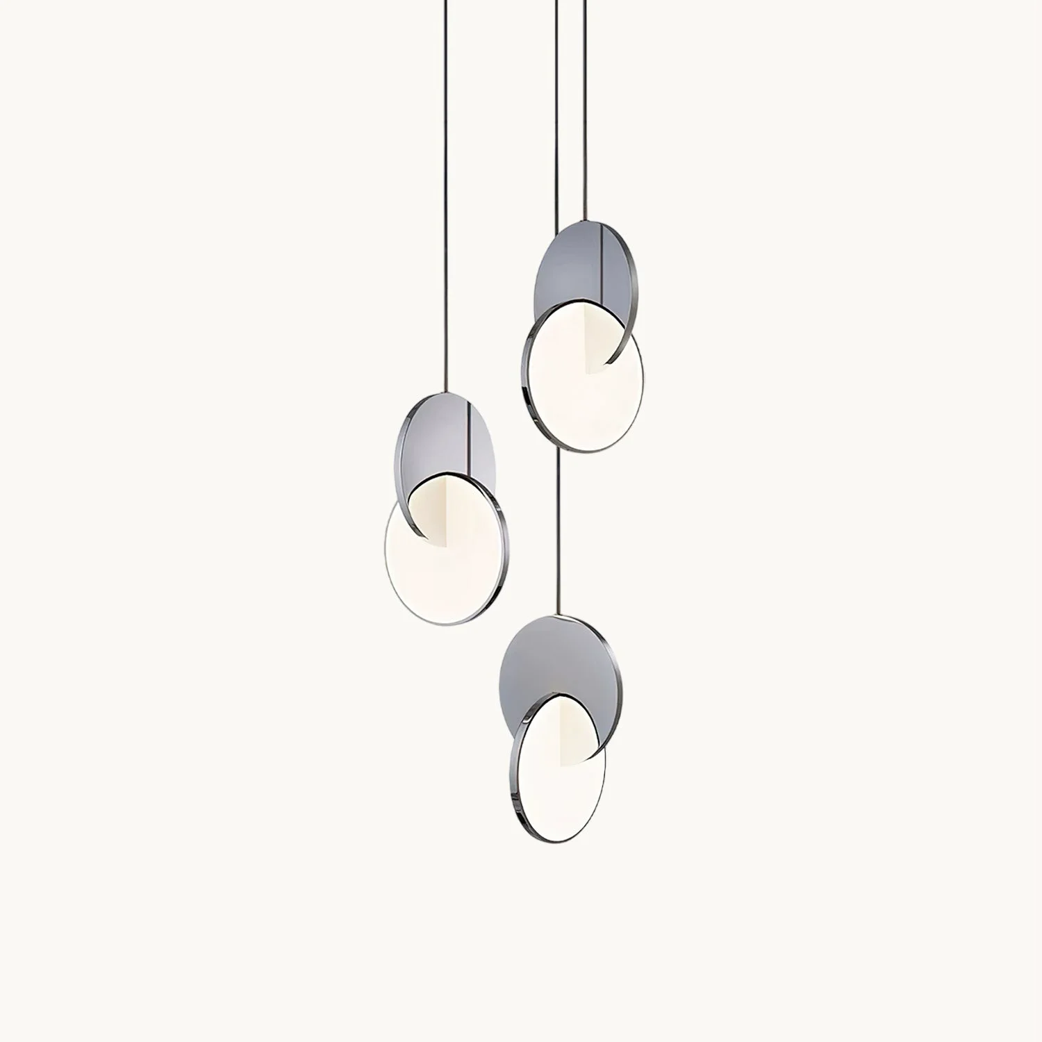 Functional Overlapping Circular Pendant Light Efficient