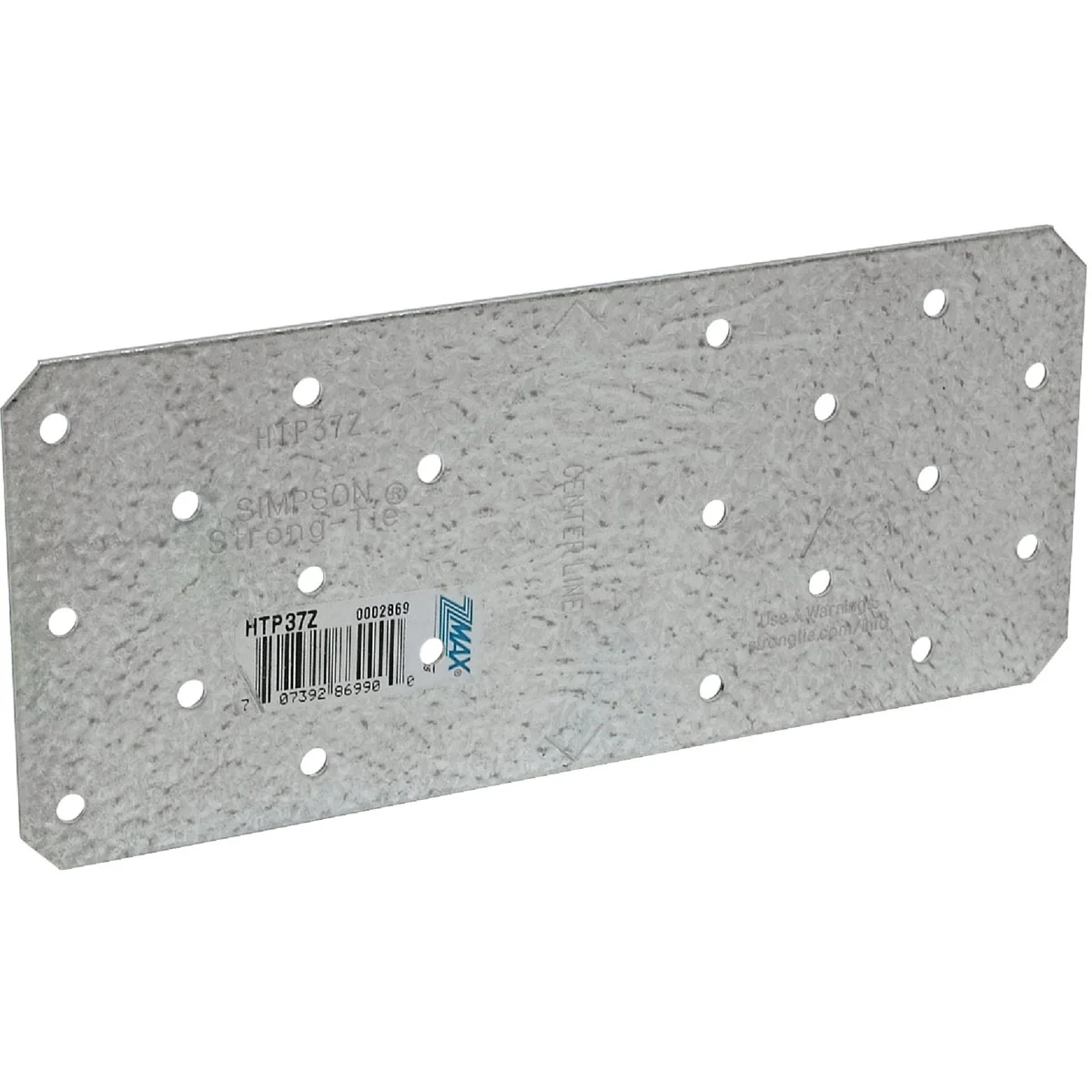 Optimized Simpson Strong-Tie 3 in. W. x 7 in. L. Galvanized Steel 16 Gauge Tie Plate Exceptional