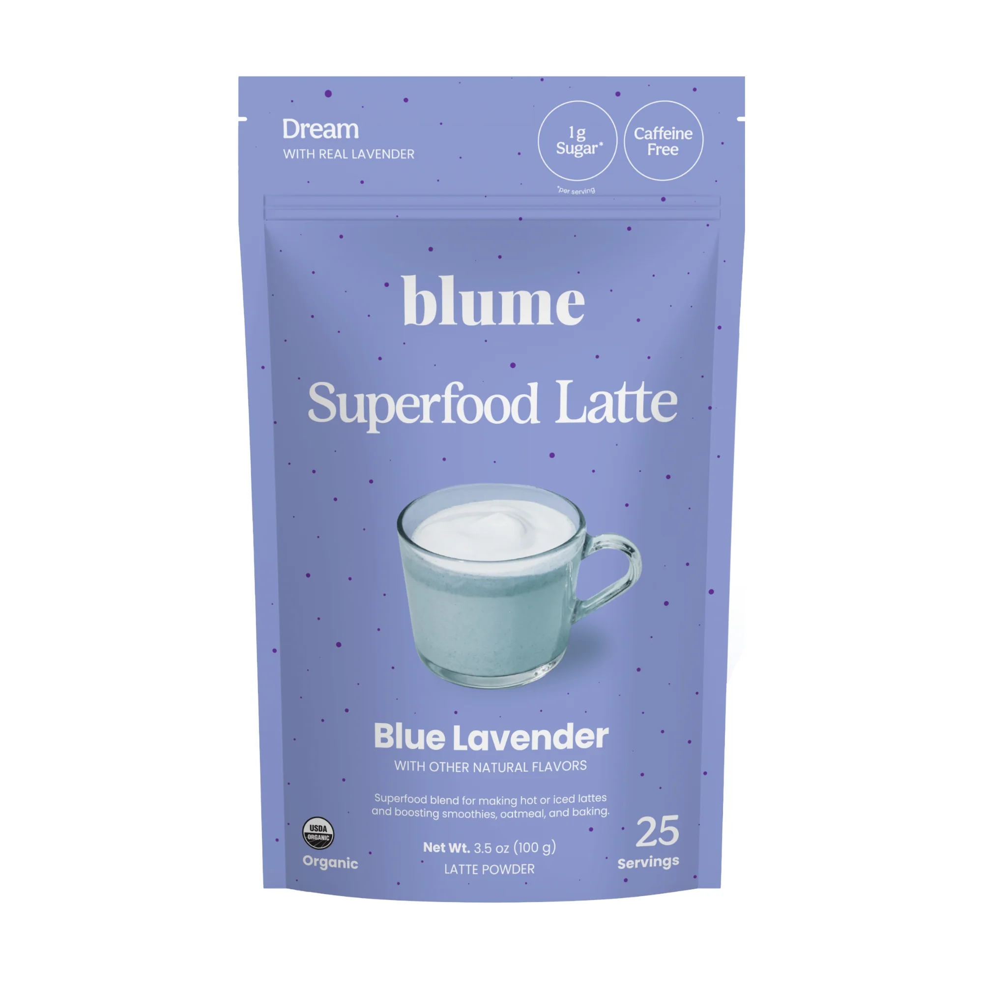 Soft blume Organic Blue Lavender Latte Powder Prestigious