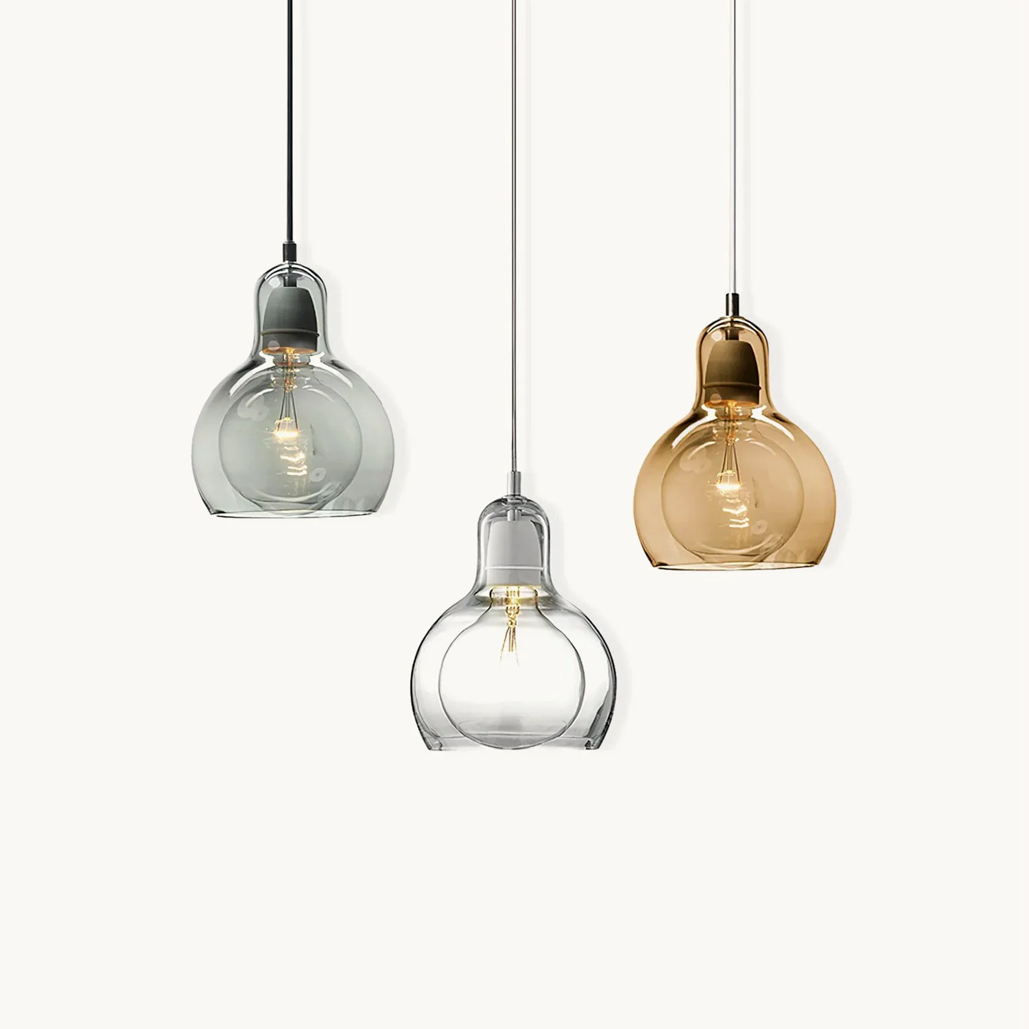 Carefully Designed Glass Gourd Pendant Lamp Relaxed